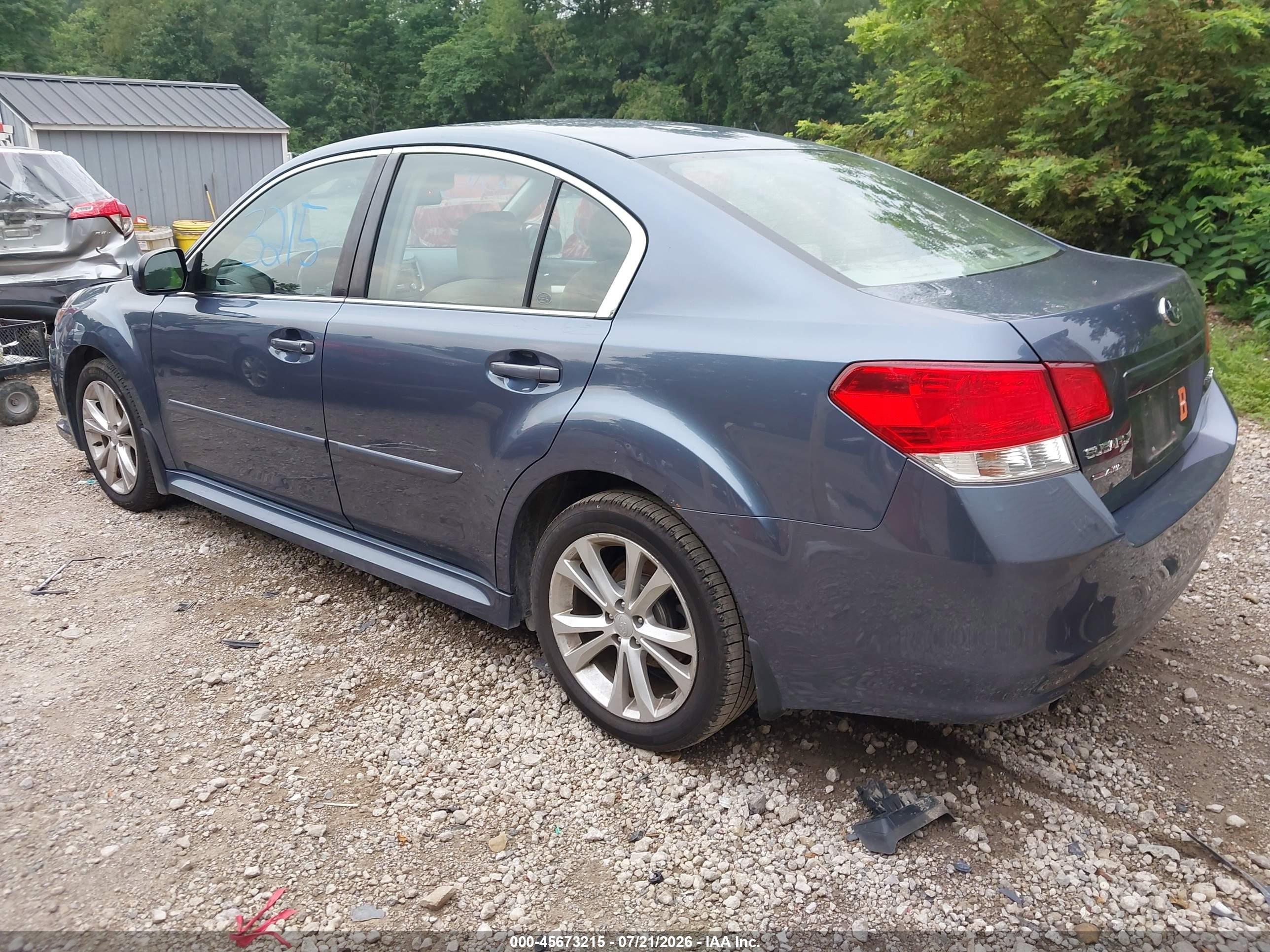 2013 Subaru Legacy 2.5i Premium Blue vin: 4S3BMBG62D3003571