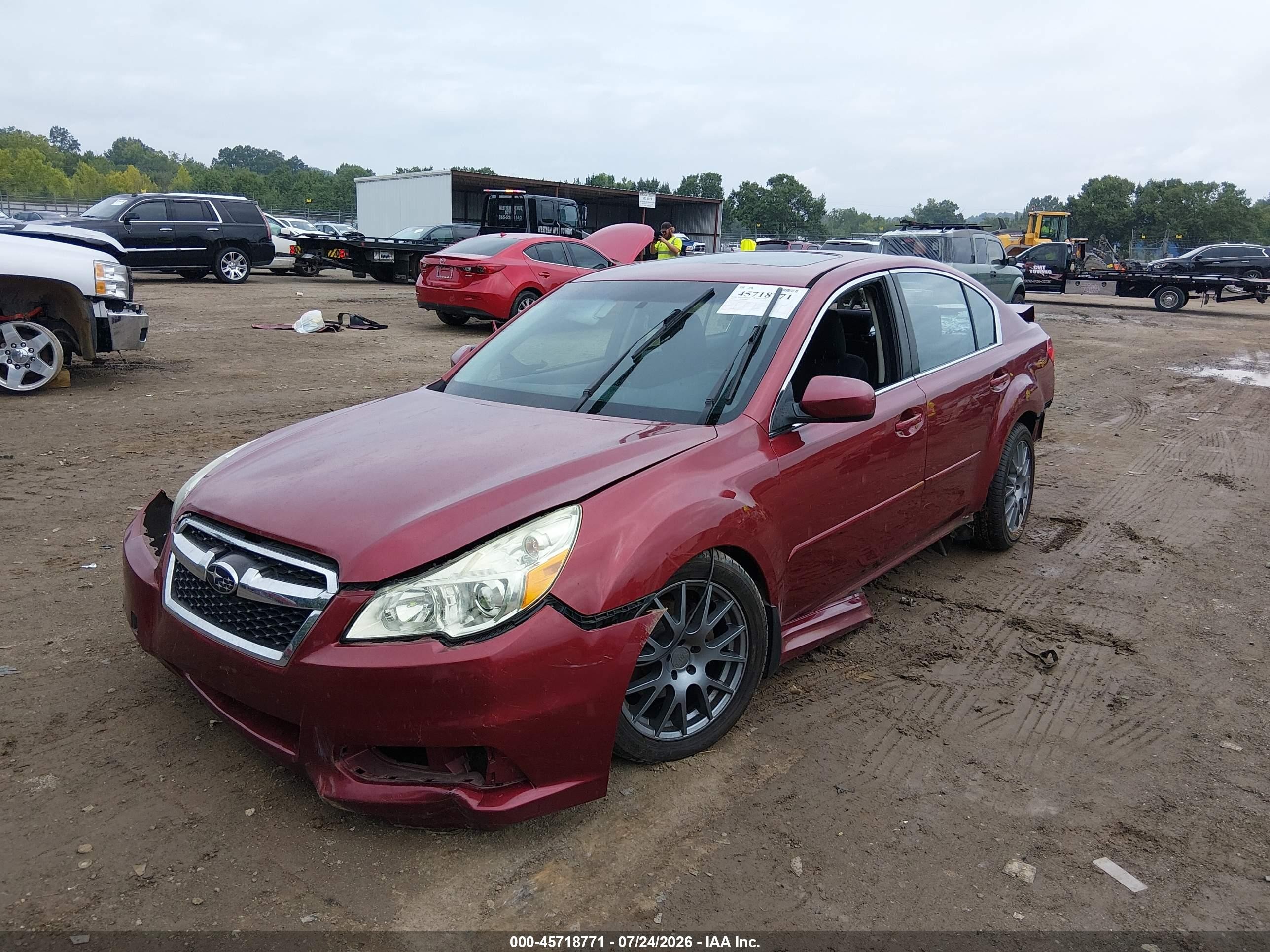 2013 Subaru Legacy 2.5i Premium Red vin: 4S3BMBG62D3022315