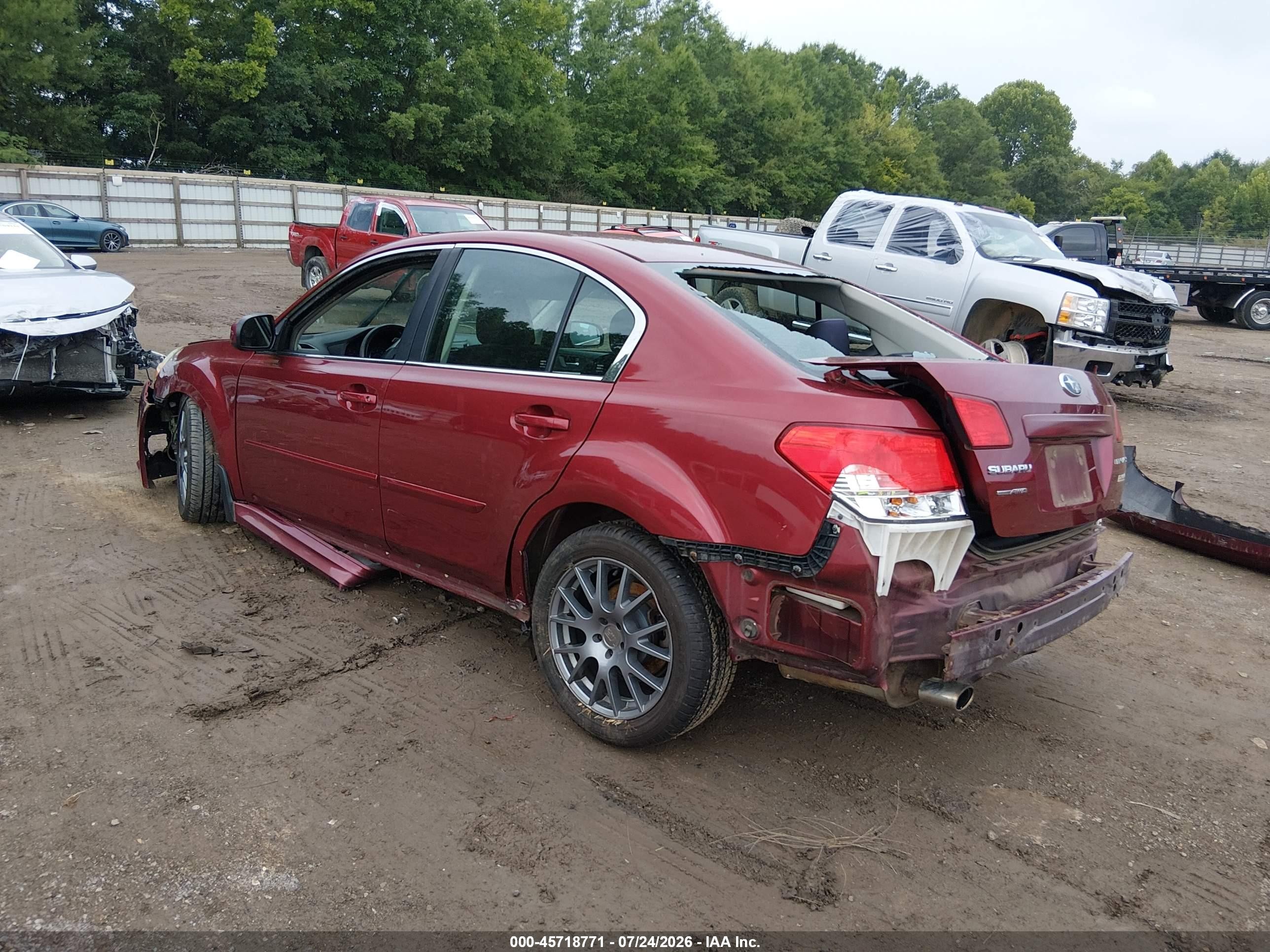 2013 Subaru Legacy 2.5i Premium Red vin: 4S3BMBG62D3022315