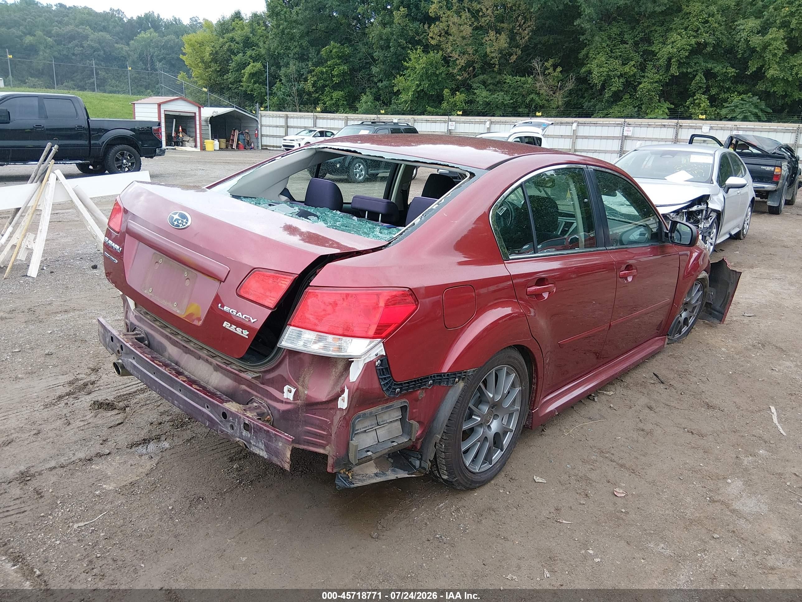 2013 Subaru Legacy 2.5i Premium Red vin: 4S3BMBG62D3022315