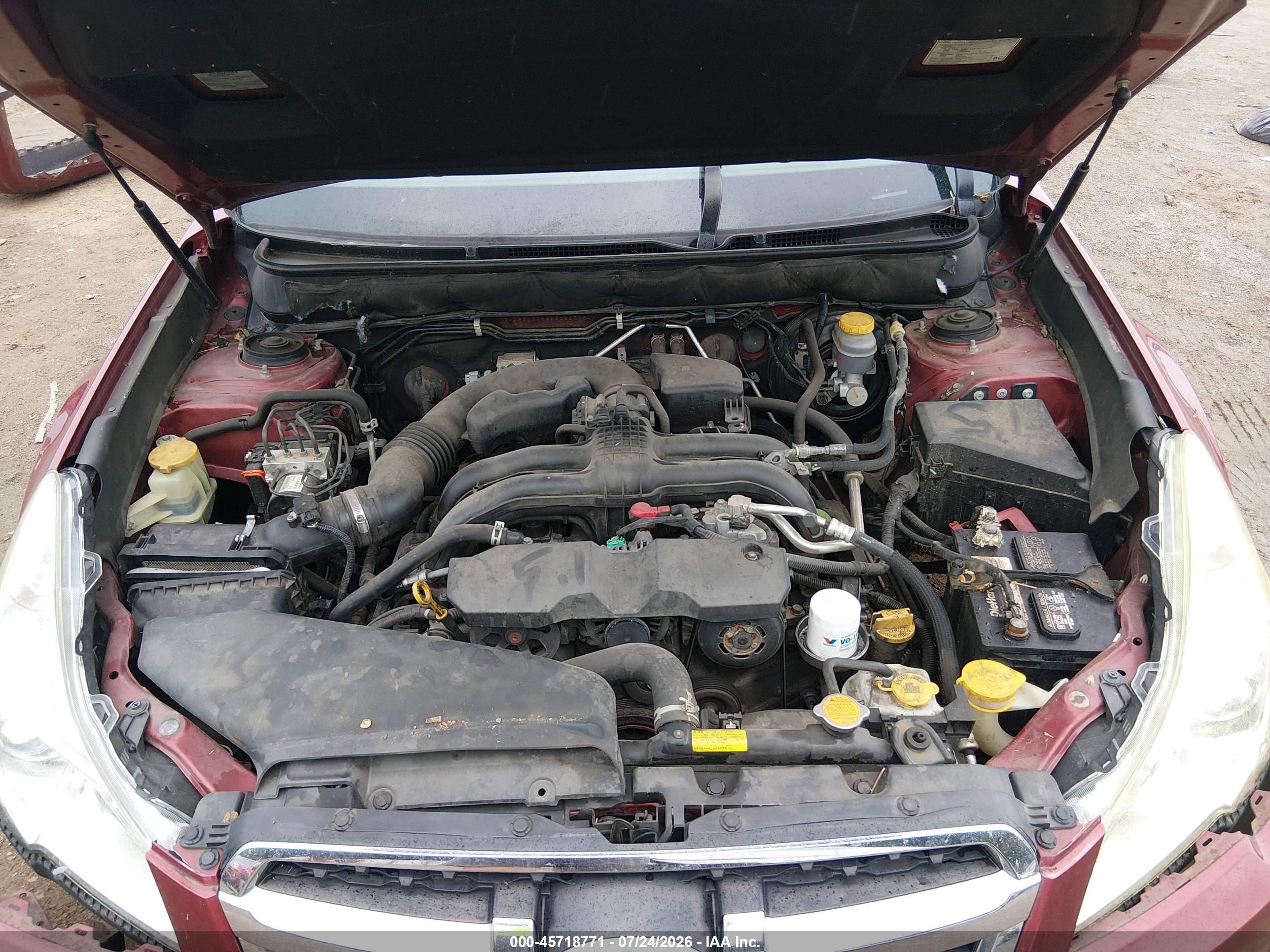 2013 Subaru Legacy 2.5i Premium Red vin: 4S3BMBG62D3022315