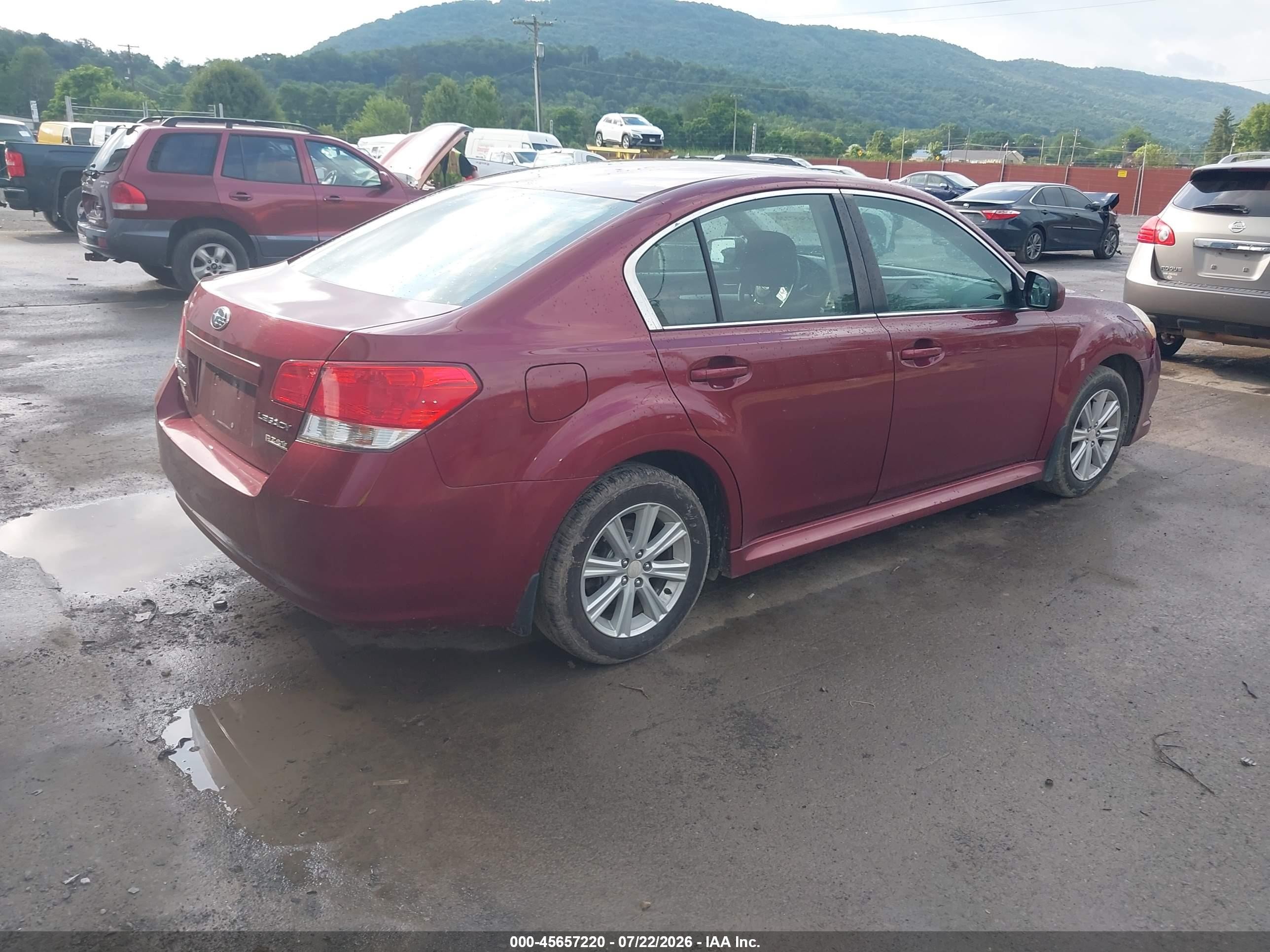2011 Subaru Legacy 2.5i Premium Red vin: 4S3BMBG64B3252161