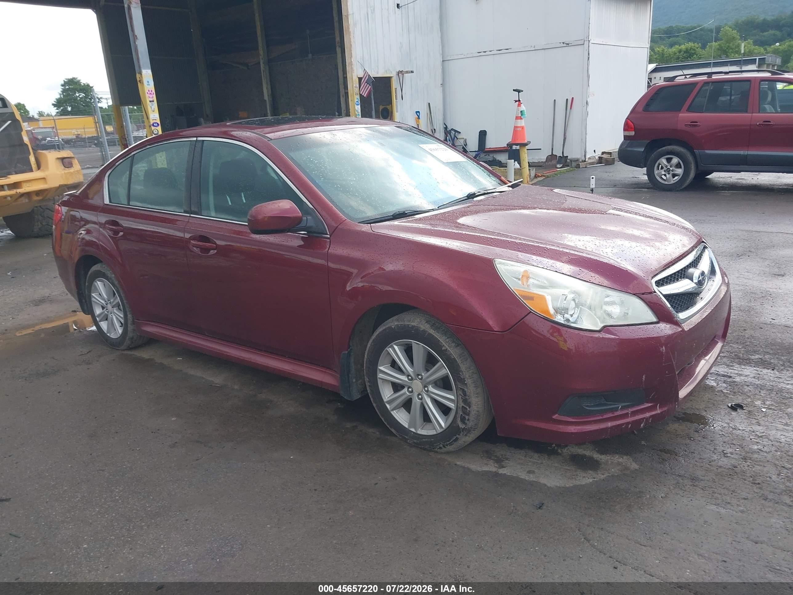 2011 Subaru Legacy 2.5i Premium Red vin: 4S3BMBG64B3252161