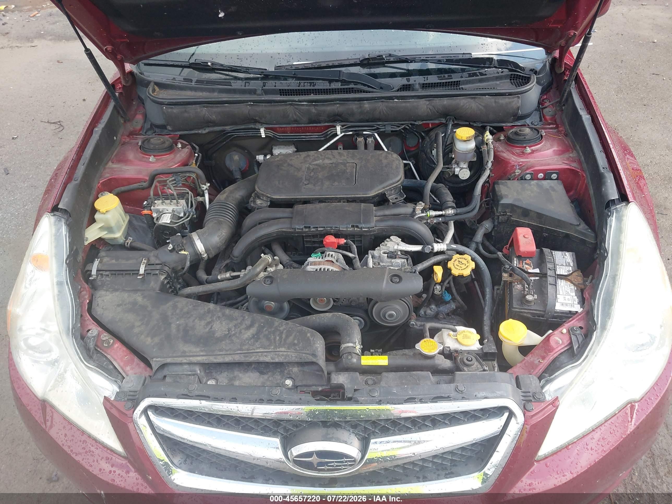 2011 Subaru Legacy 2.5i Premium Red vin: 4S3BMBG64B3252161