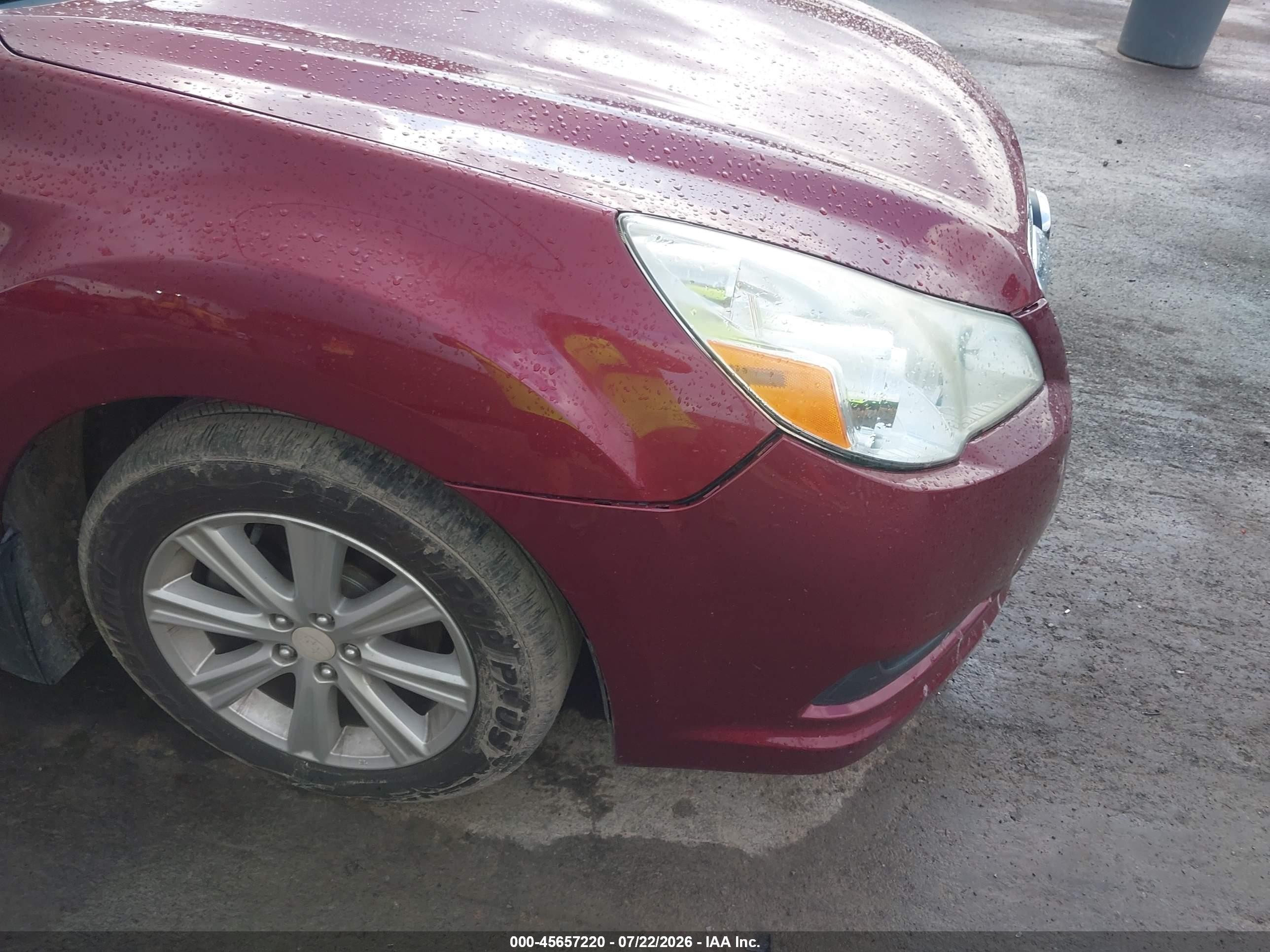 2011 Subaru Legacy 2.5i Premium Red vin: 4S3BMBG64B3252161