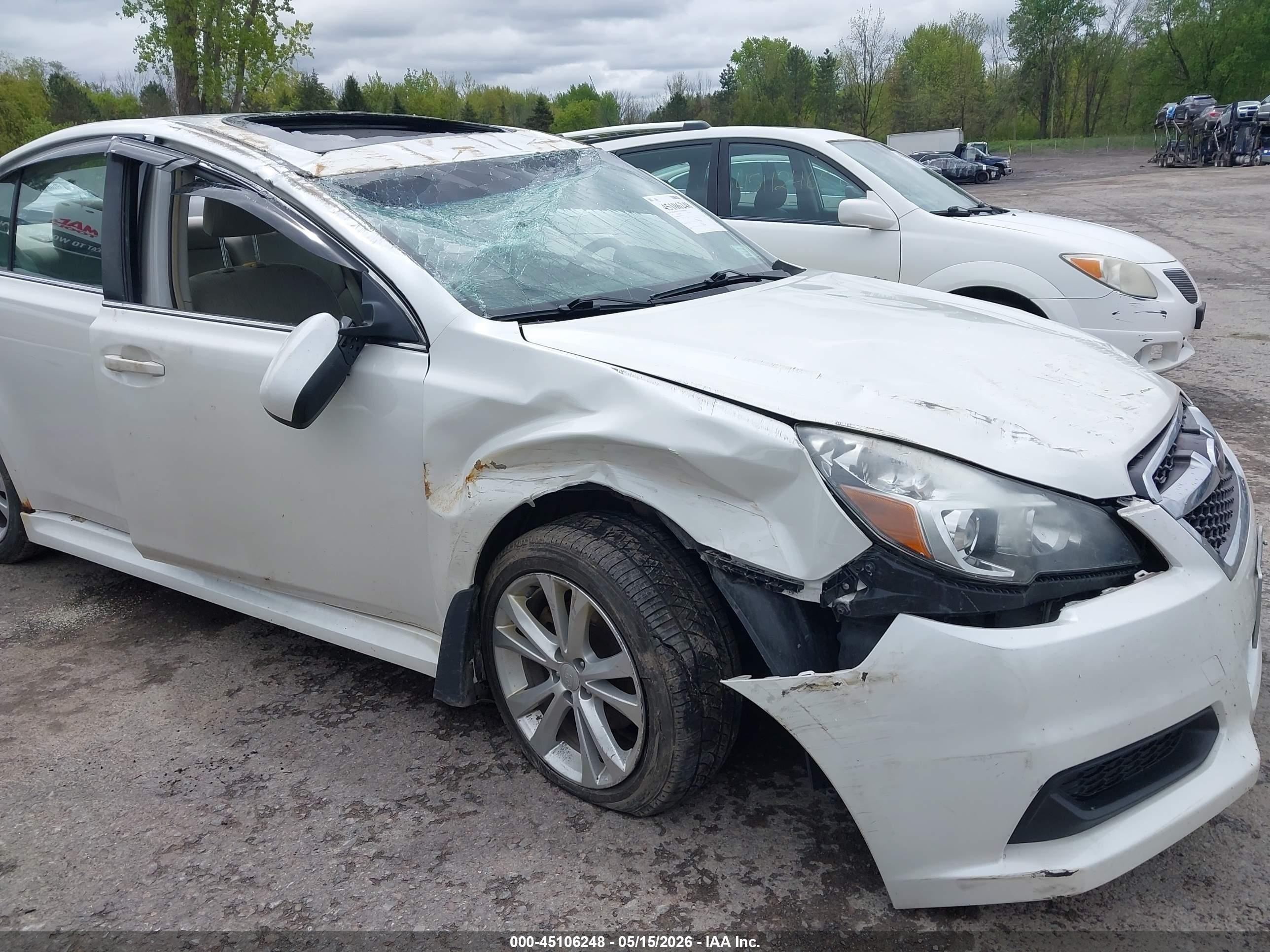 2013 Subaru Legacy 2.5i Premium White vin: 4S3BMBG64D3006276