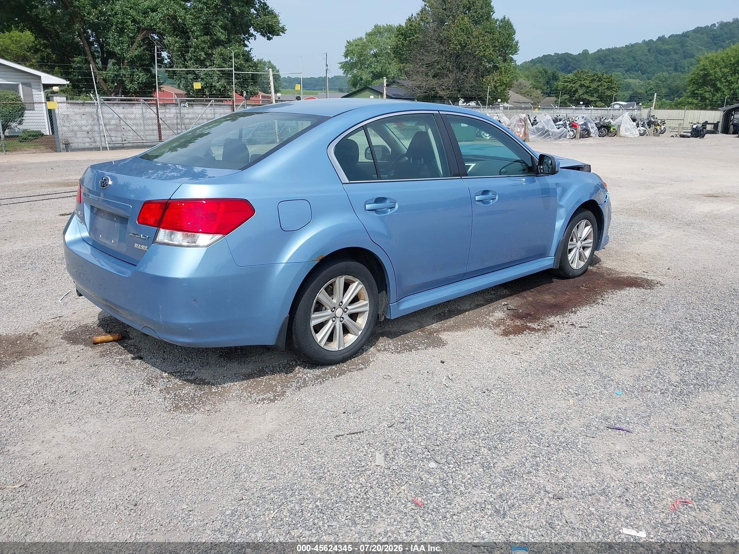 2012 Subaru Legacy 2.5i Premium Blue vin: 4S3BMBG66C3021134