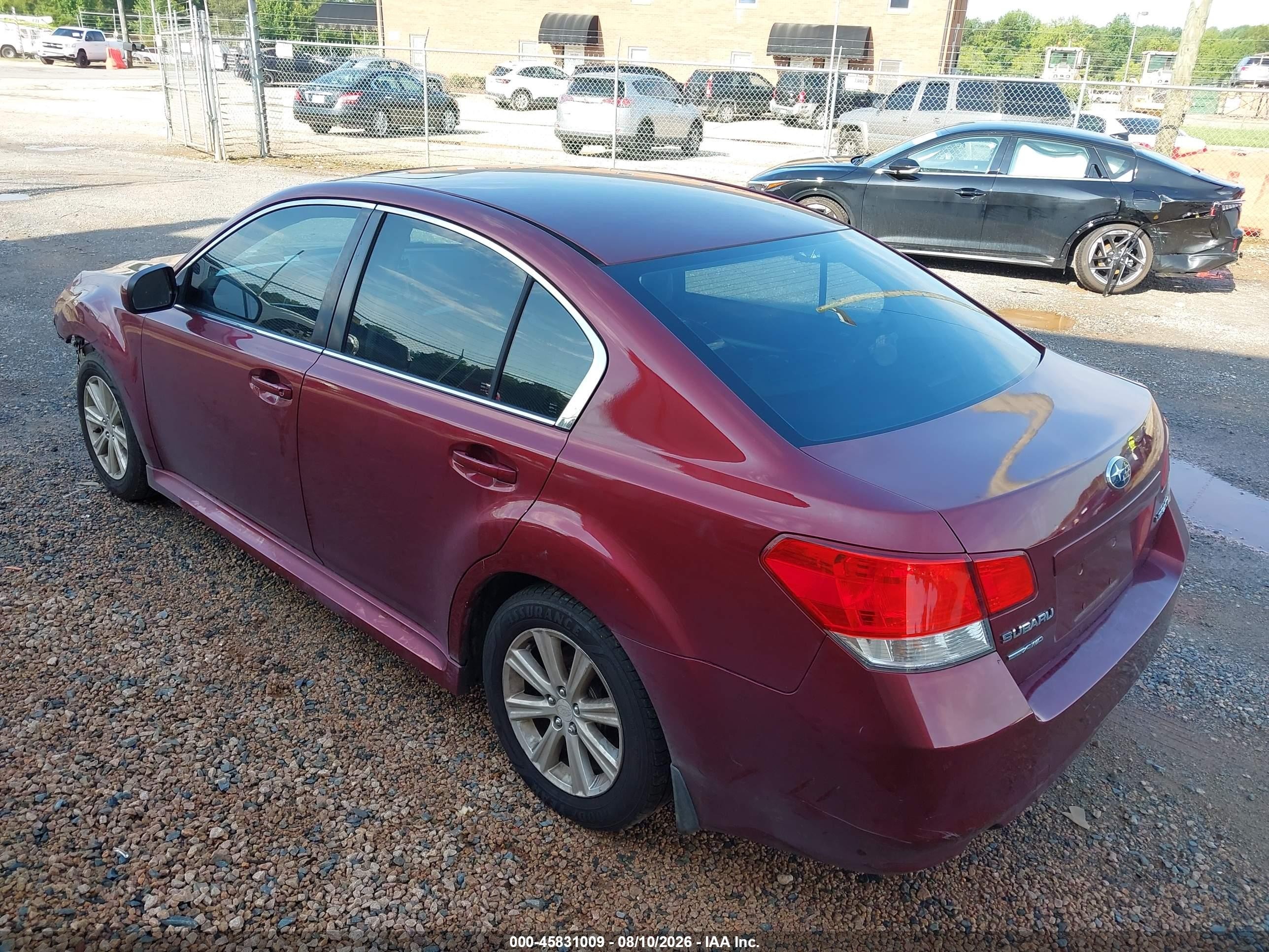 2012 Subaru Legacy 2.5i Premium Red vin: 4S3BMBG66C3036460