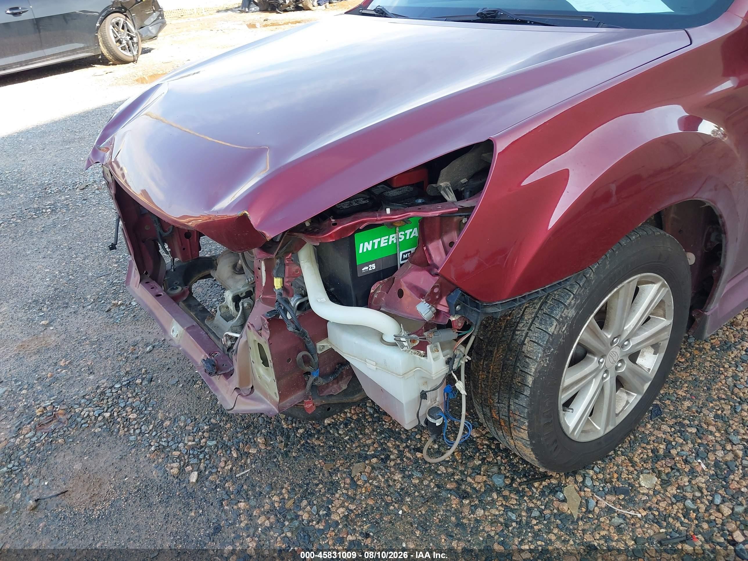 2012 Subaru Legacy 2.5i Premium Red vin: 4S3BMBG66C3036460