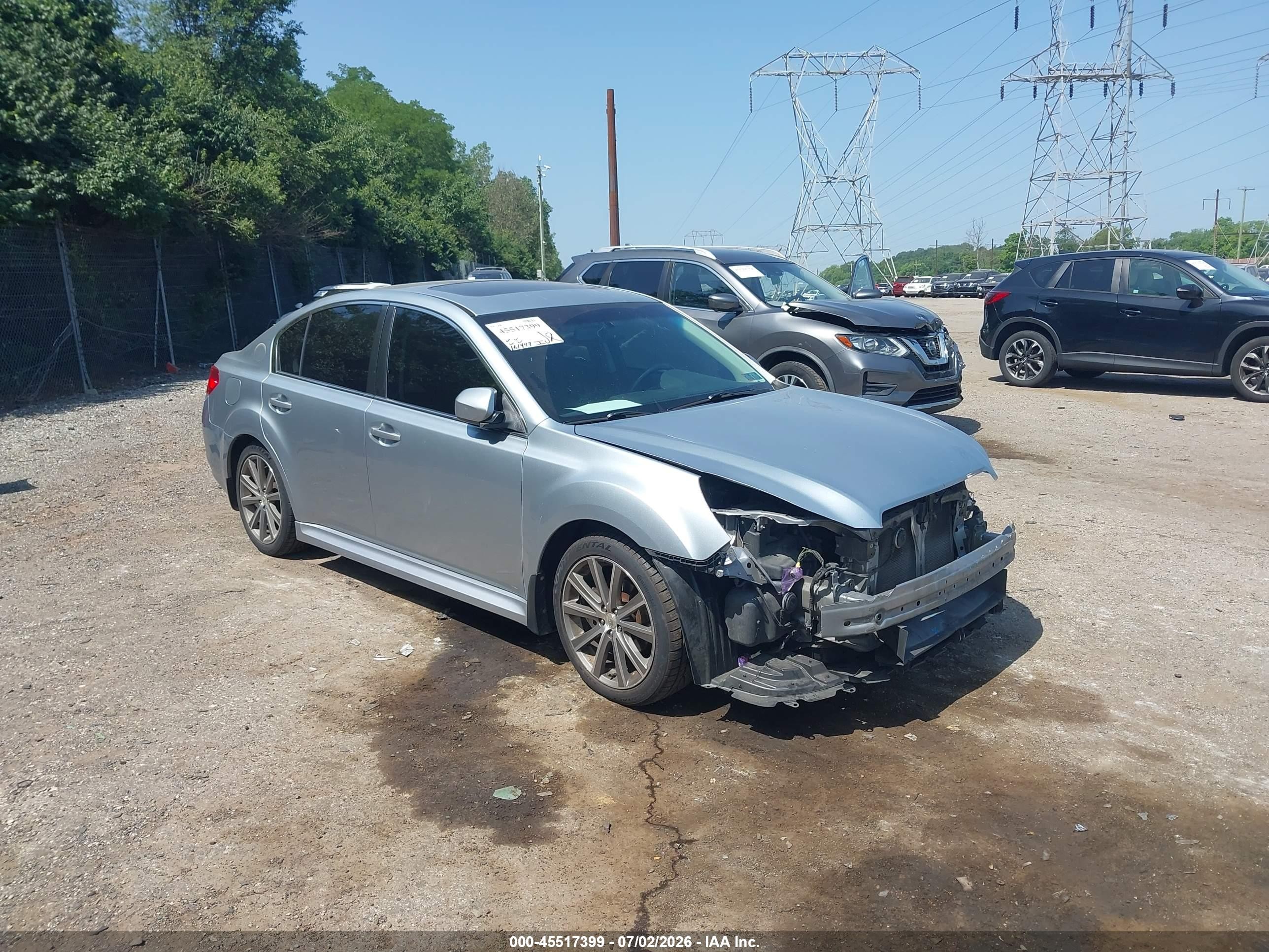 2013 Subaru Legacy 2.5 I Sport Gray vin: 4S3BMBG66D3039666