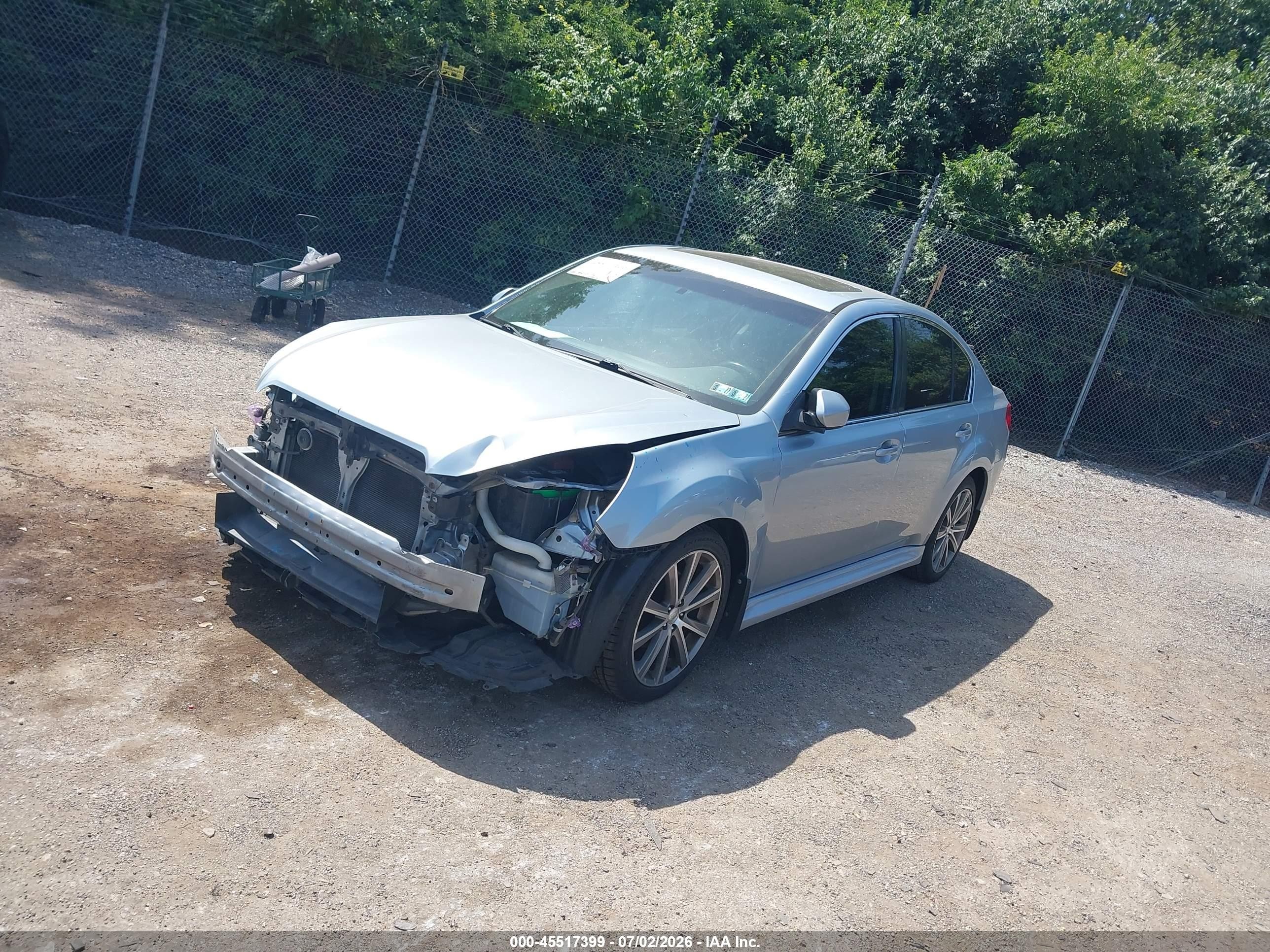 2013 Subaru Legacy 2.5 I Sport Gray vin: 4S3BMBG66D3039666