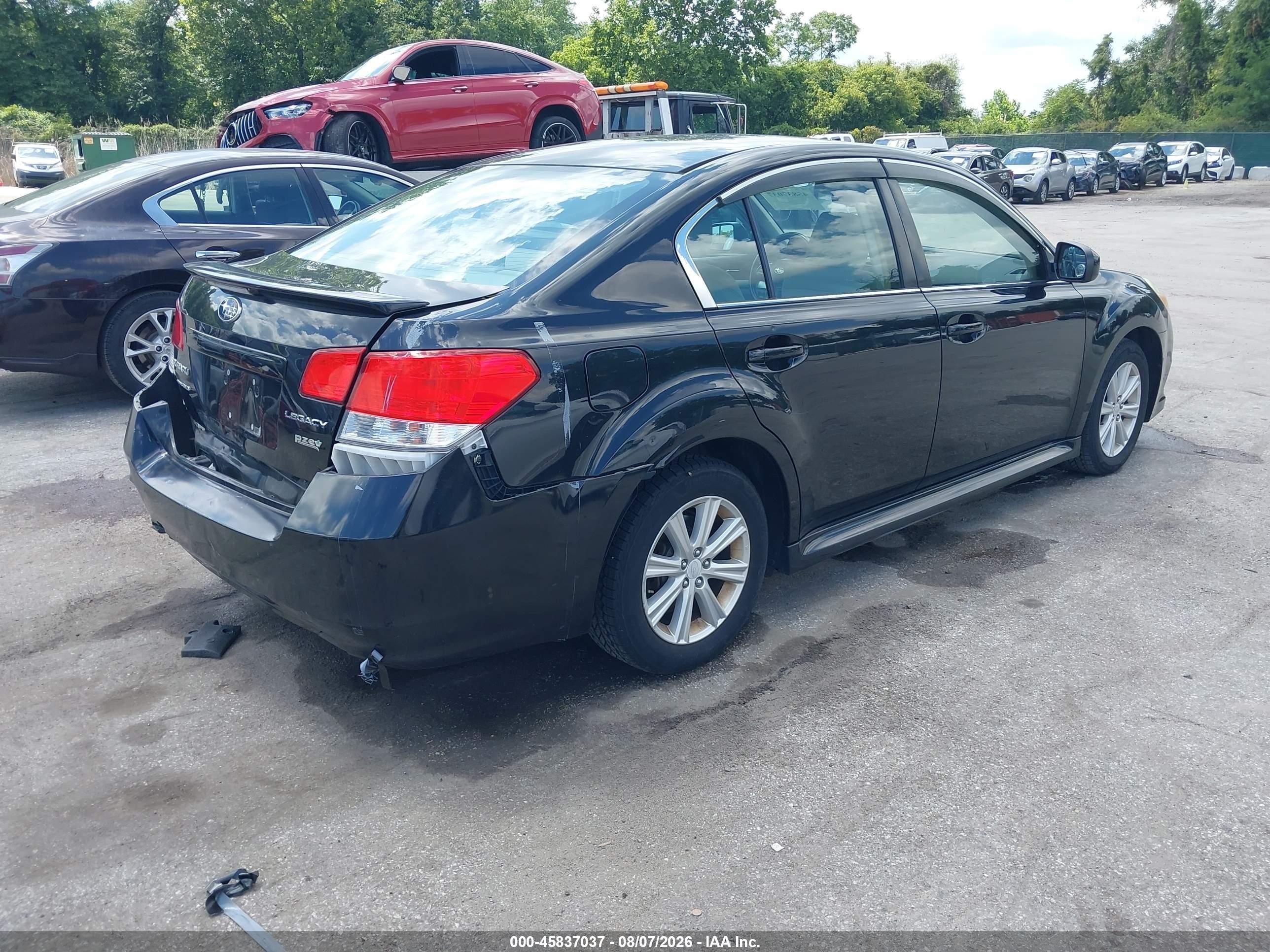 2012 Subaru Legacy 2.5i Premium Black vin: 4S3BMBG69C3018020