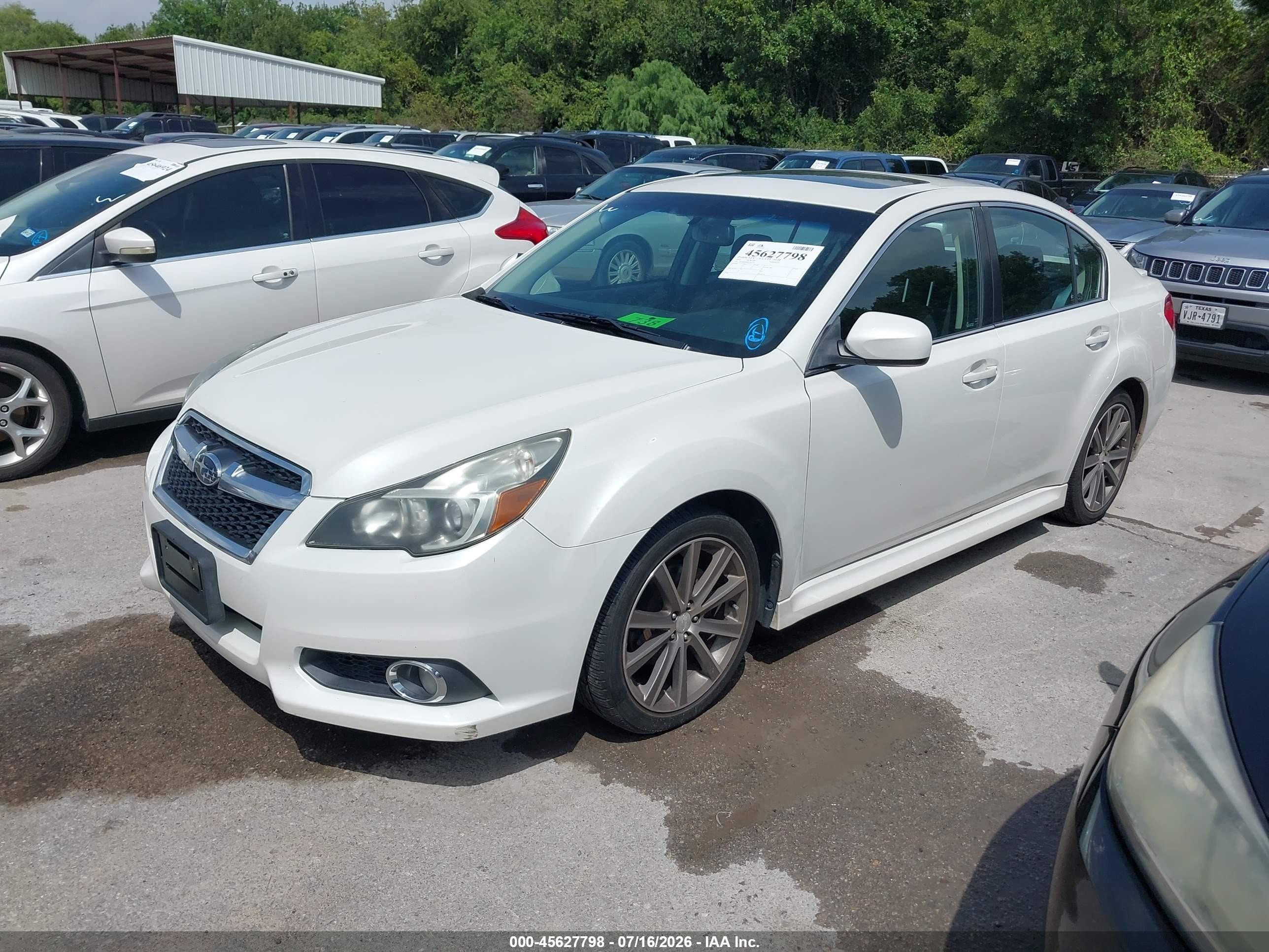 2014 Subaru Legacy 2.5 I Sport White vin: 4S3BMBH60E3026752