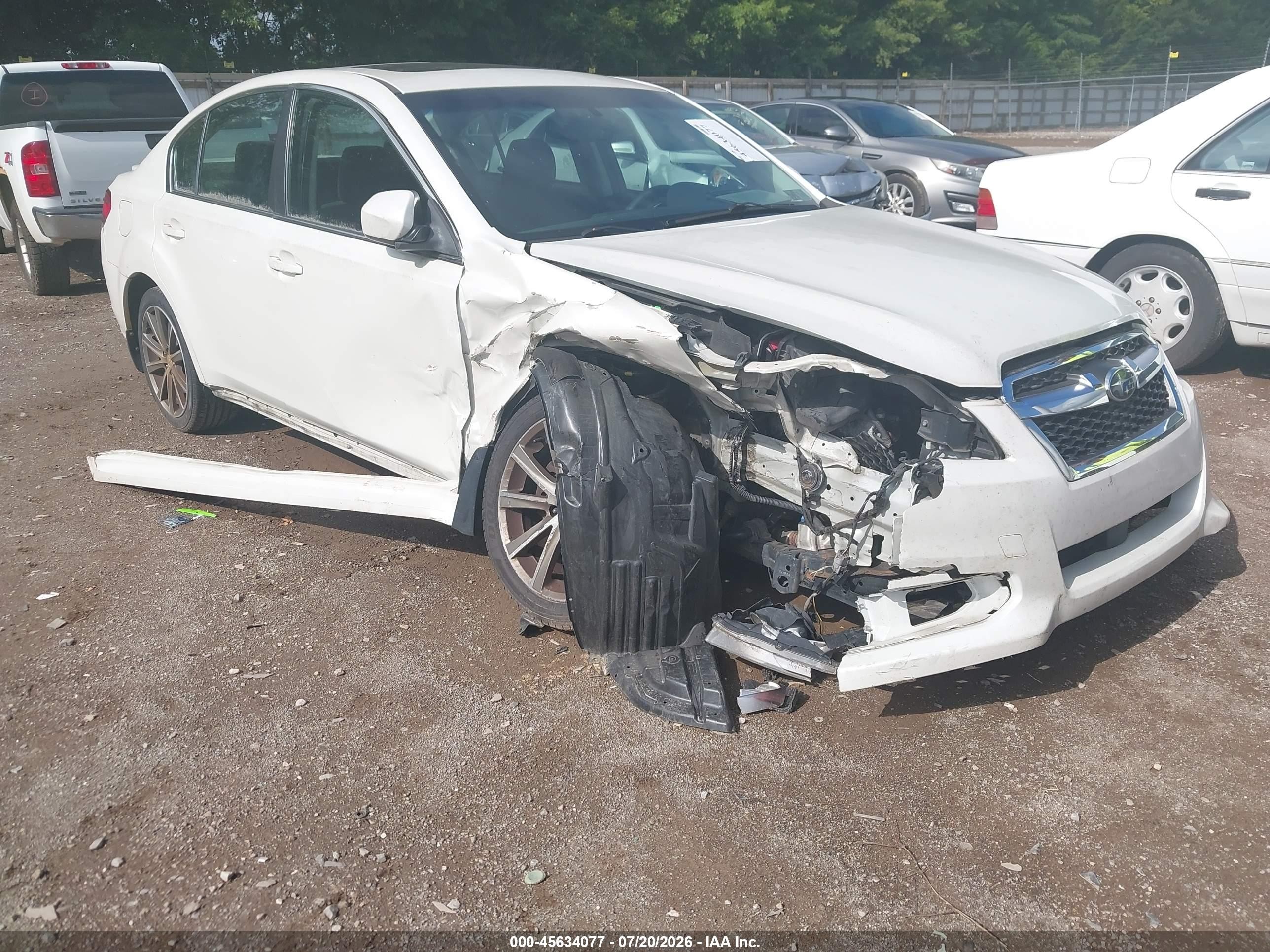 2014 Subaru Legacy 2.5 I Sport White vin: 4S3BMBH64E3012689