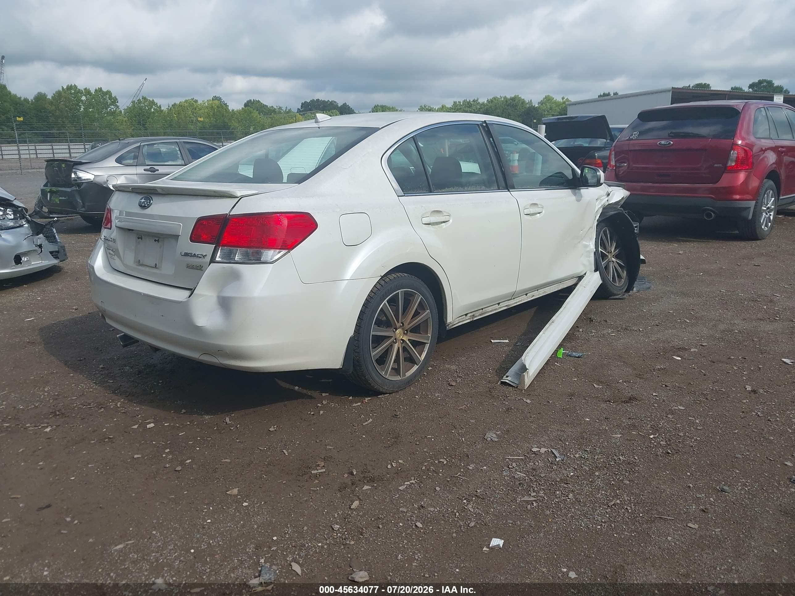2014 Subaru Legacy 2.5 I Sport White vin: 4S3BMBH64E3012689