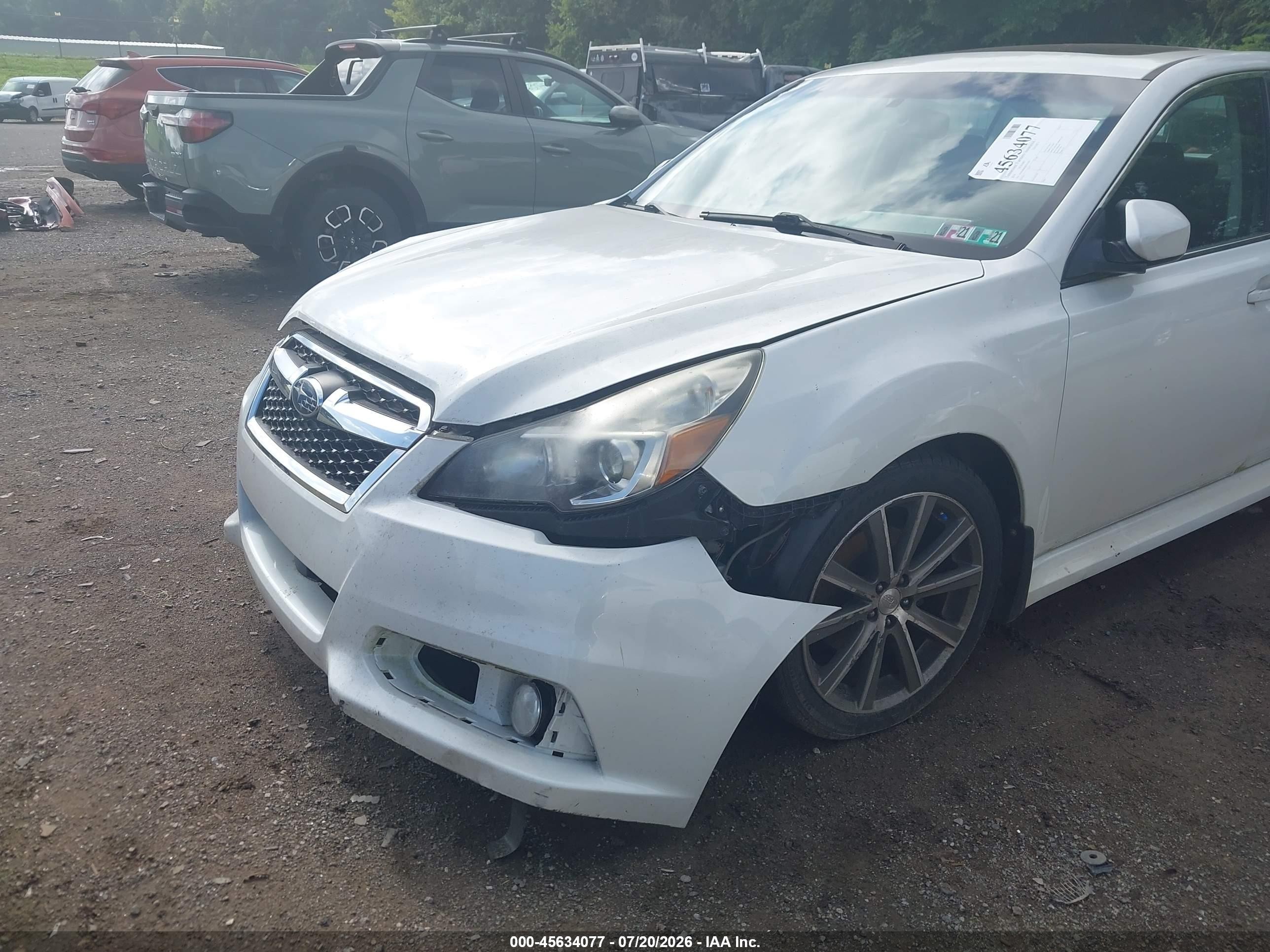2014 Subaru Legacy 2.5 I Sport White vin: 4S3BMBH64E3012689