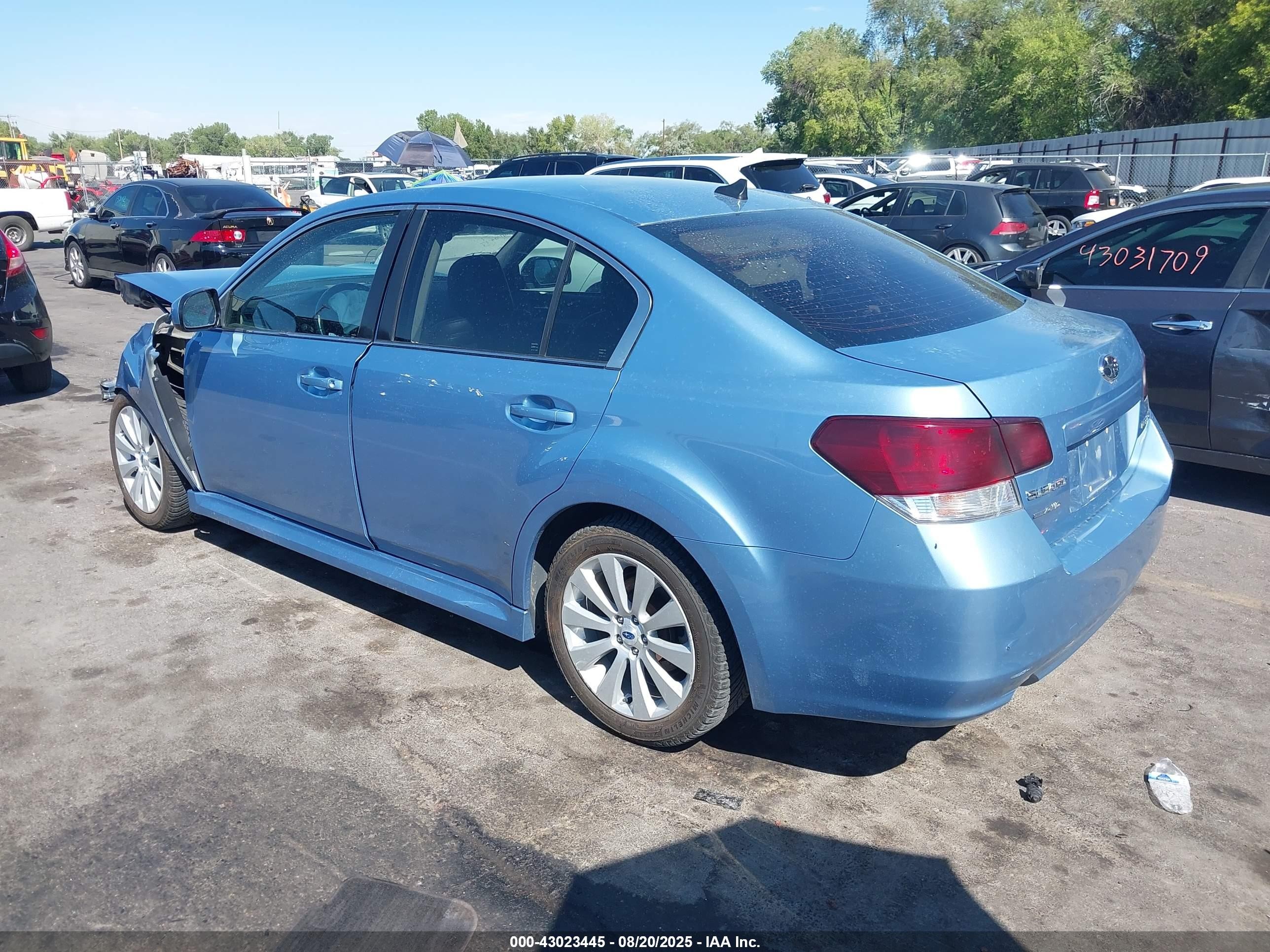 2012 Subaru Legacy 2.5i Limited Light Blue vin: 4S3BMBJ60C3015175