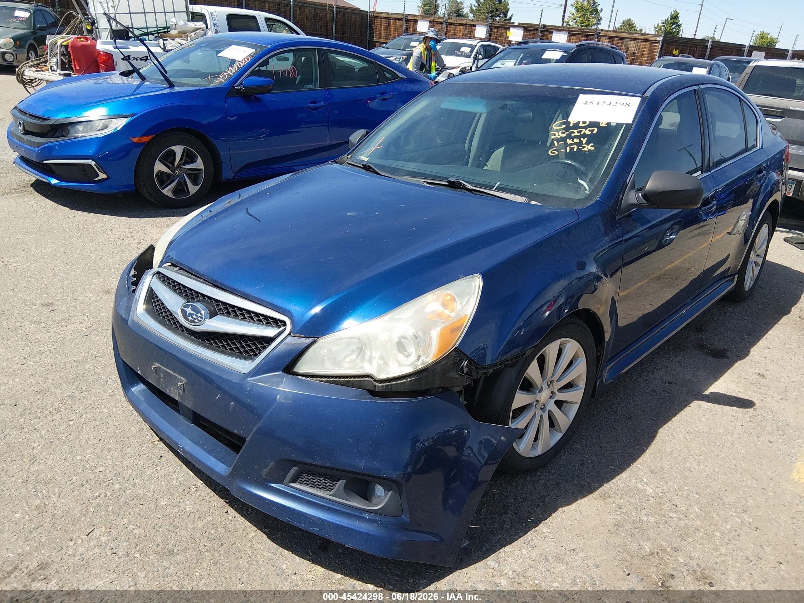 2011 Subaru Legacy 2.5i Limited Blue vin: 4S3BMBJ65B3222966
