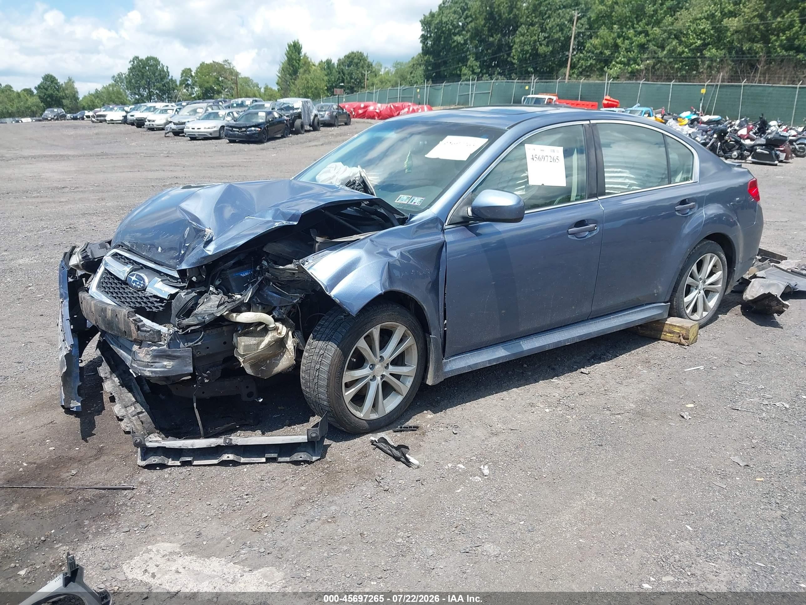 2013 Subaru Legacy 2.5i Limited Синий vin: 4S3BMBK60D3024717