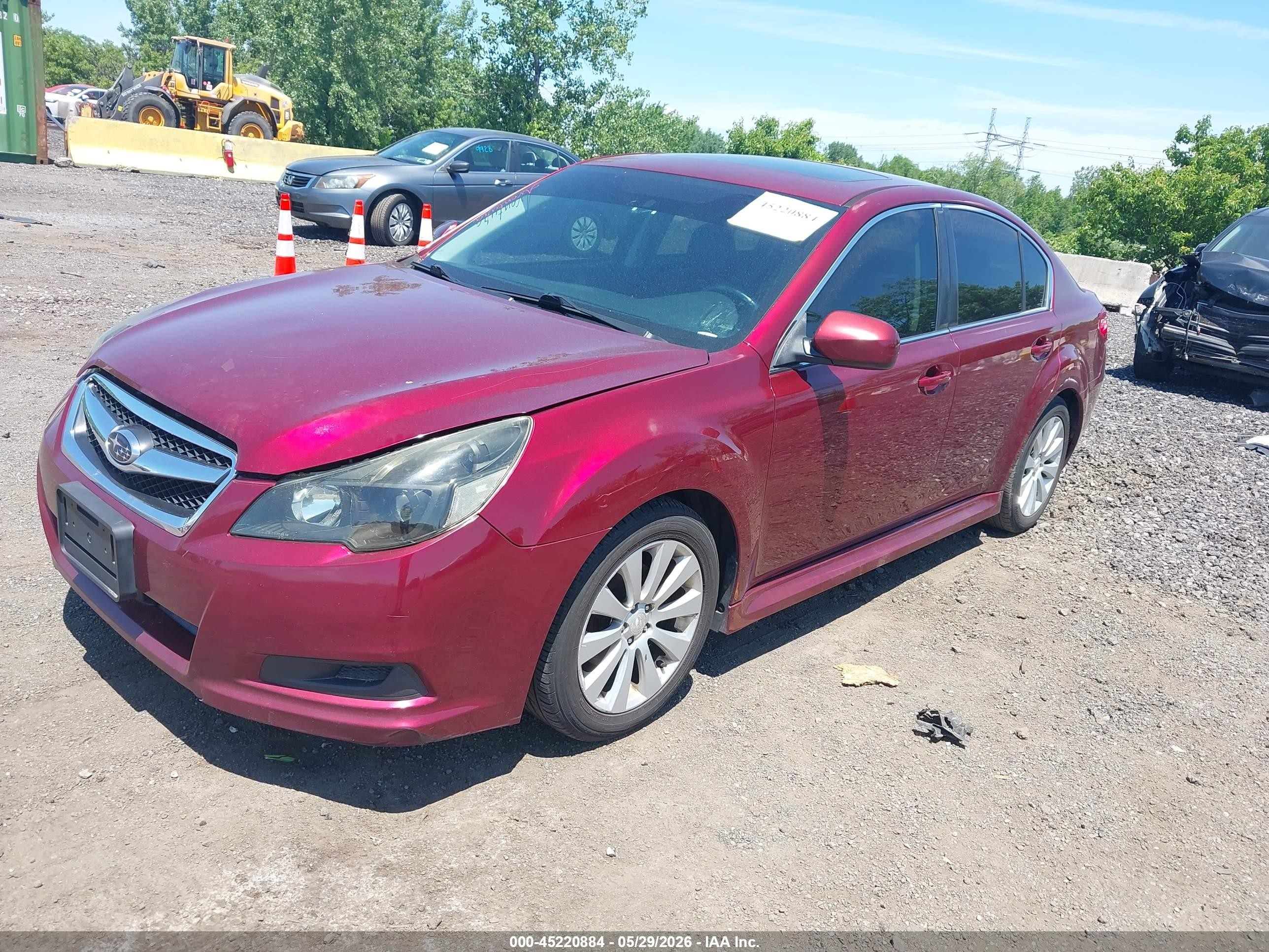 2011 Subaru Legacy 2.5i Limited Red vin: 4S3BMBK61B3237690