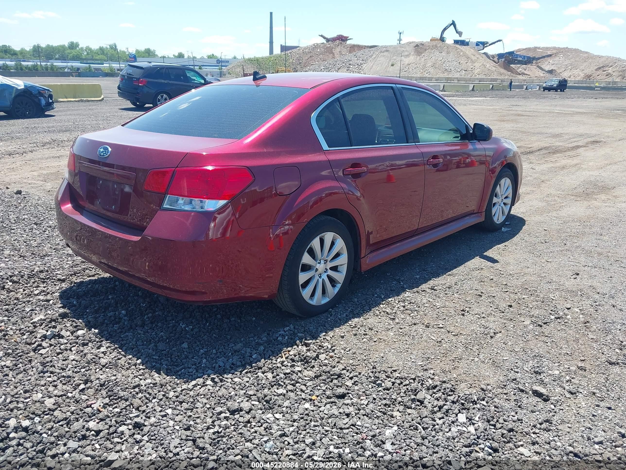 2011 Subaru Legacy 2.5i Limited Red vin: 4S3BMBK61B3237690