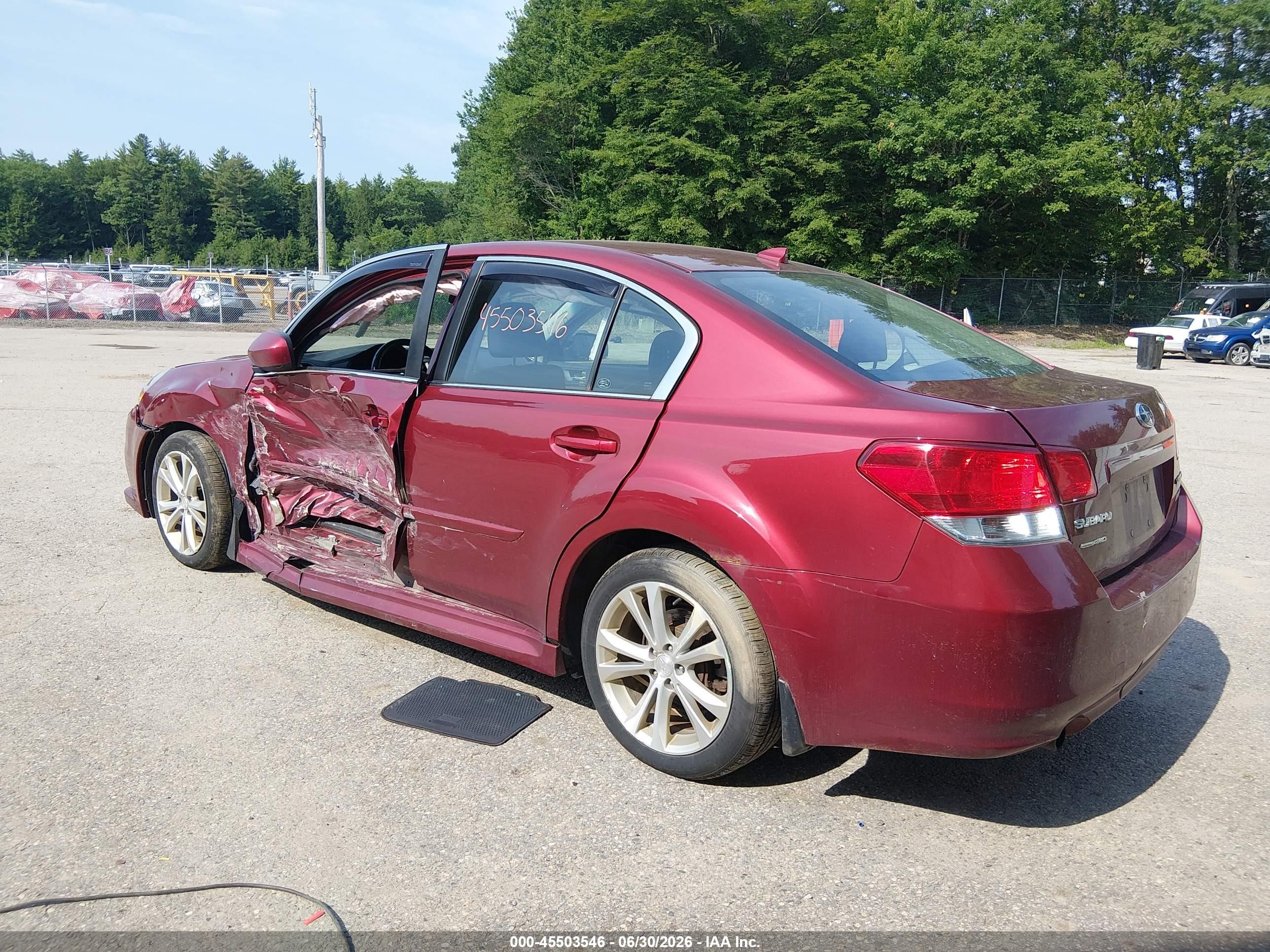 2013 Subaru Legacy 2.5i Limited Red vin: 4S3BMBK61D3027156