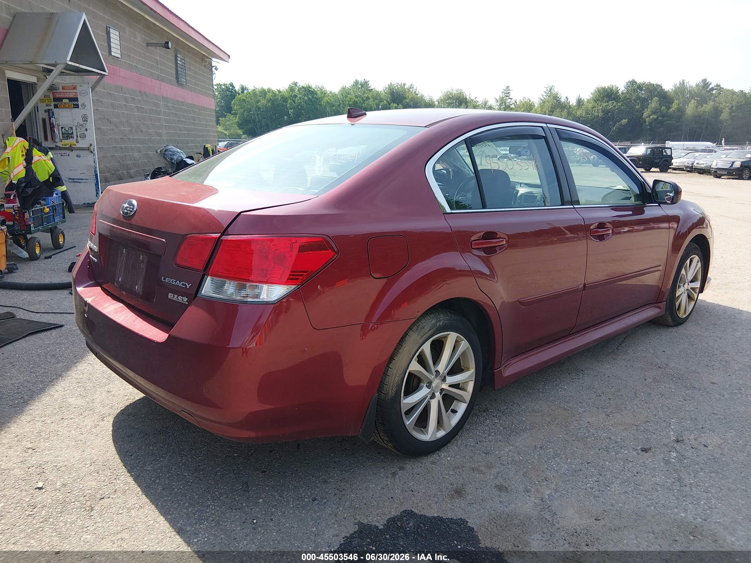 2013 Subaru Legacy 2.5i Limited Red vin: 4S3BMBK61D3027156