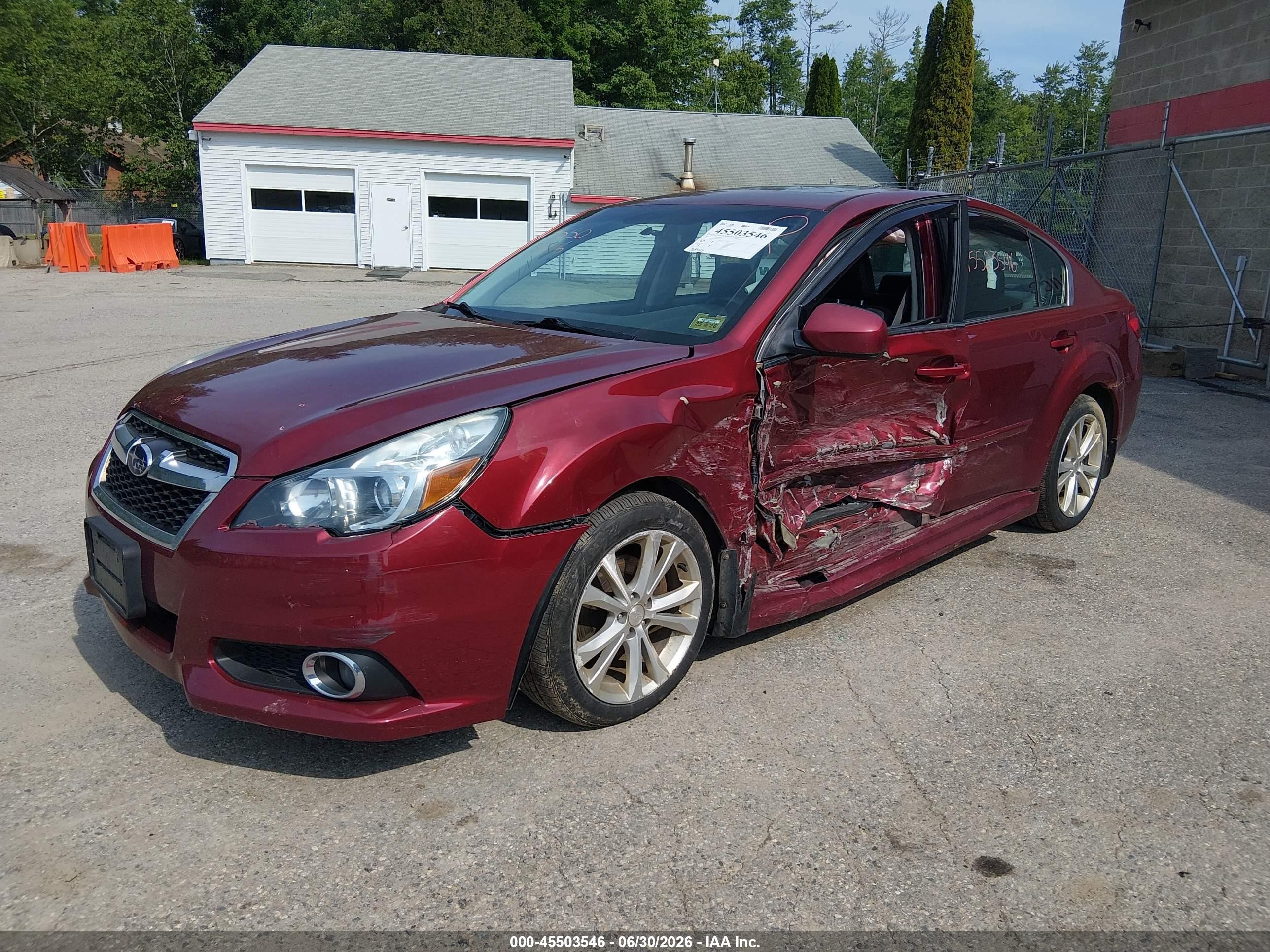 2013 Subaru Legacy 2.5i Limited Red vin: 4S3BMBK61D3027156