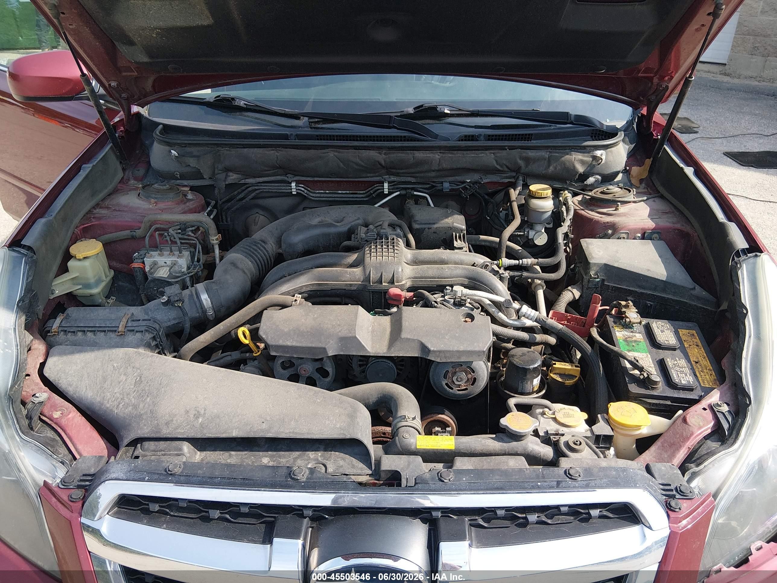 2013 Subaru Legacy 2.5i Limited Red vin: 4S3BMBK61D3027156