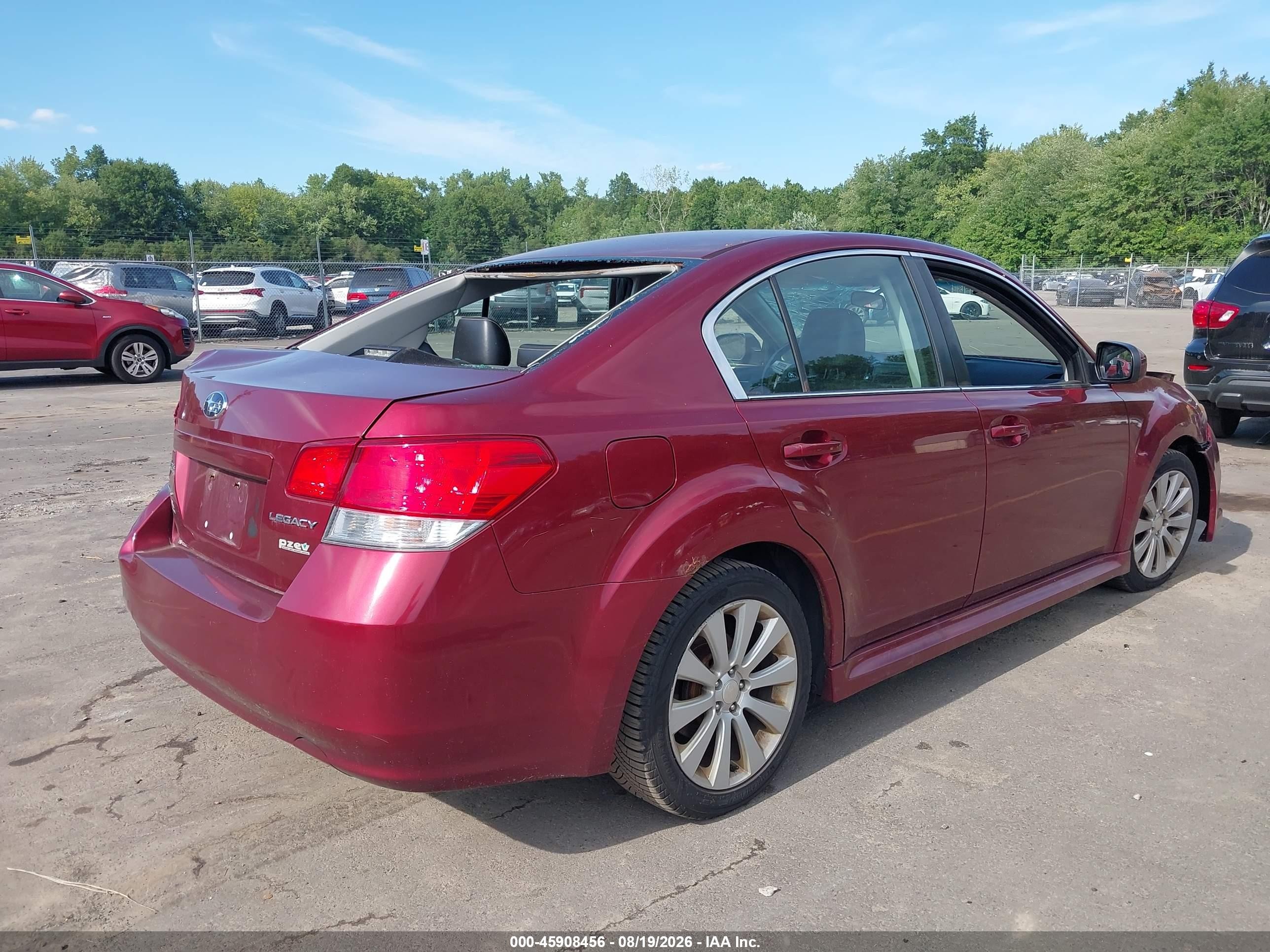 2010 Subaru Legacy 2.5i Limited Maroon vin: 4S3BMBK62A3235610