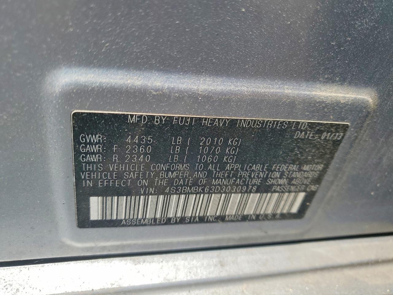 2013 Subaru Legacy 2.5i Limited Silver vin: 4S3BMBK63D3030978