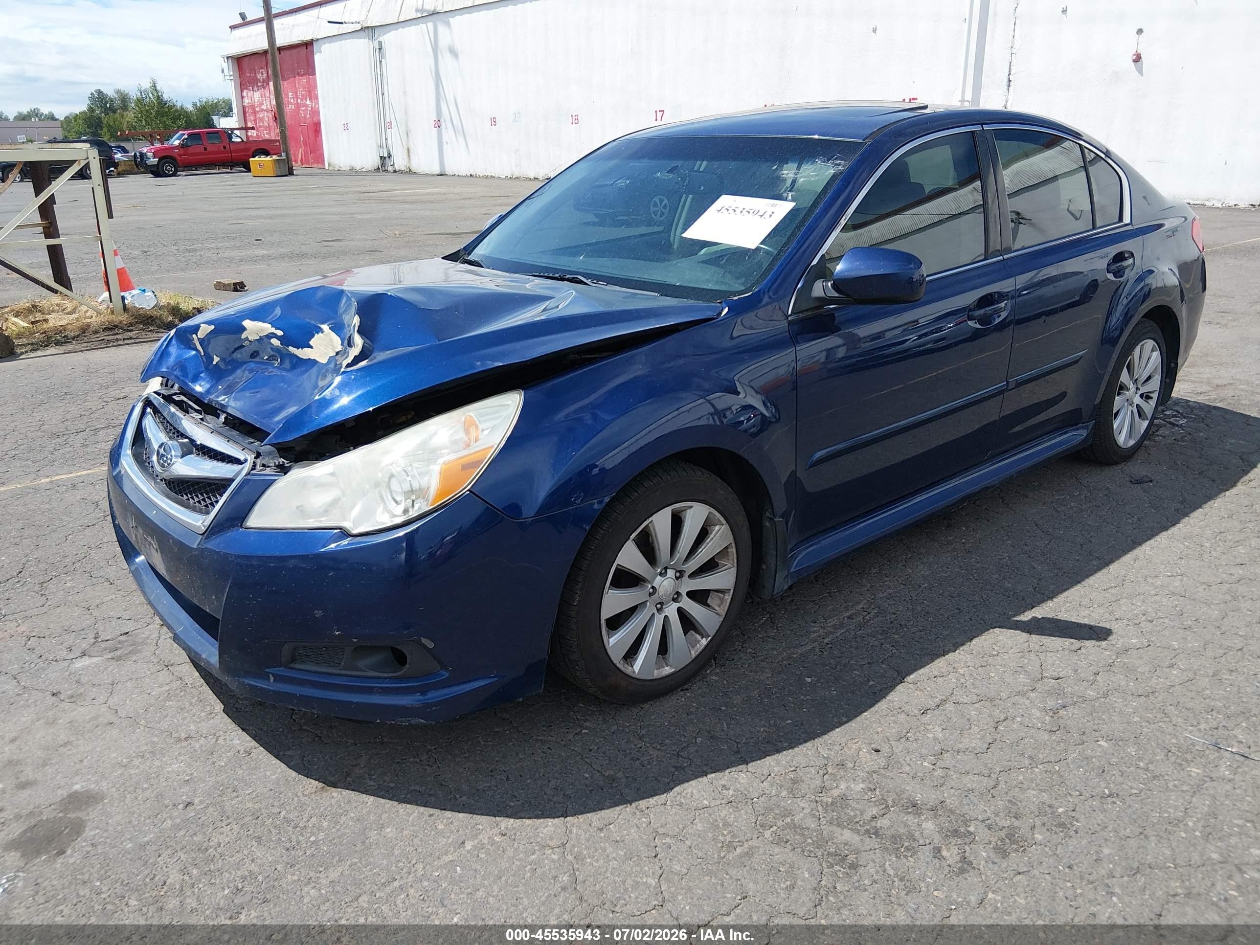 2011 Subaru Legacy 2.5i Limited Blue vin: 4S3BMBK65B3247381