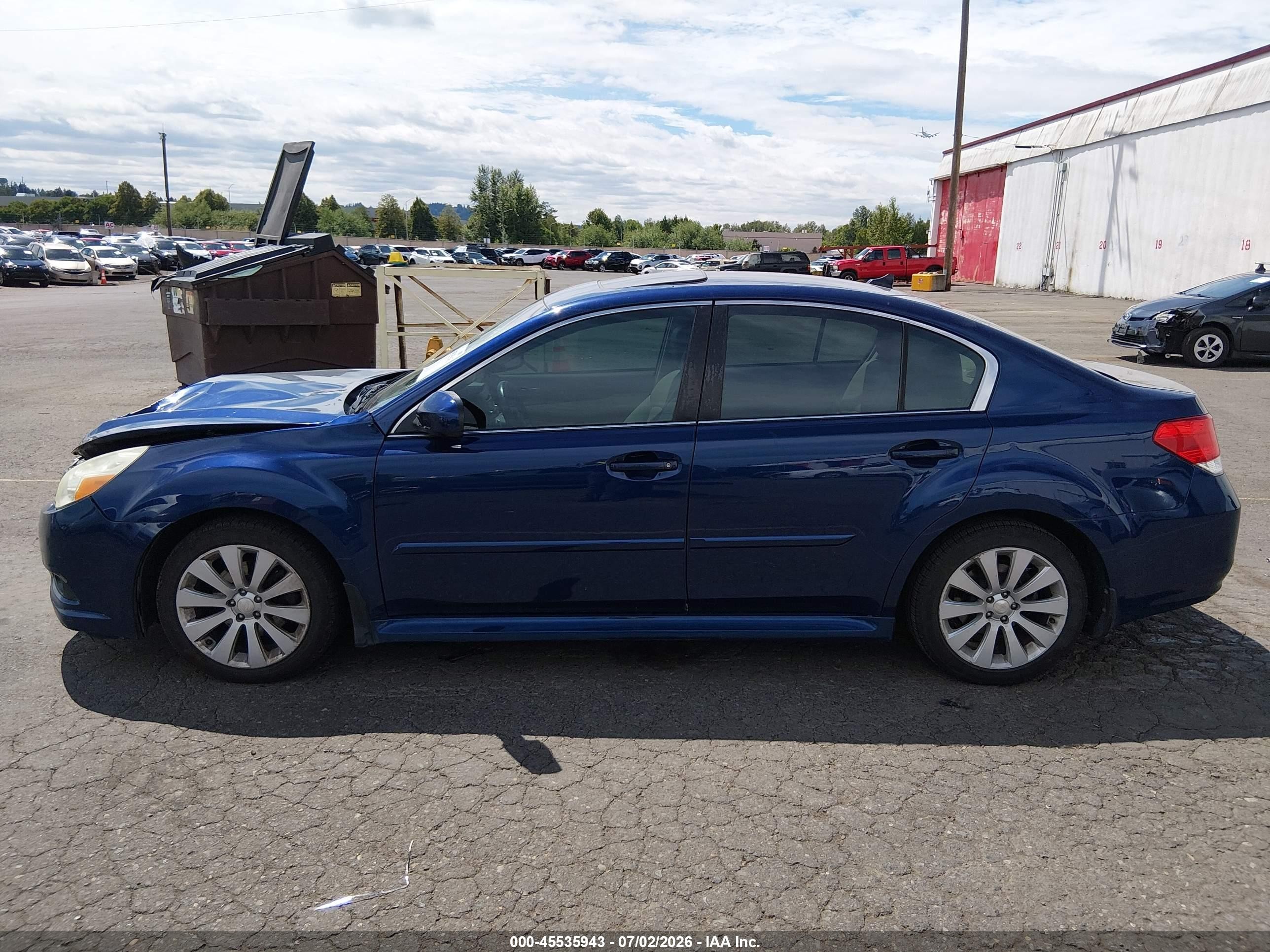 2011 Subaru Legacy 2.5i Limited Blue vin: 4S3BMBK65B3247381