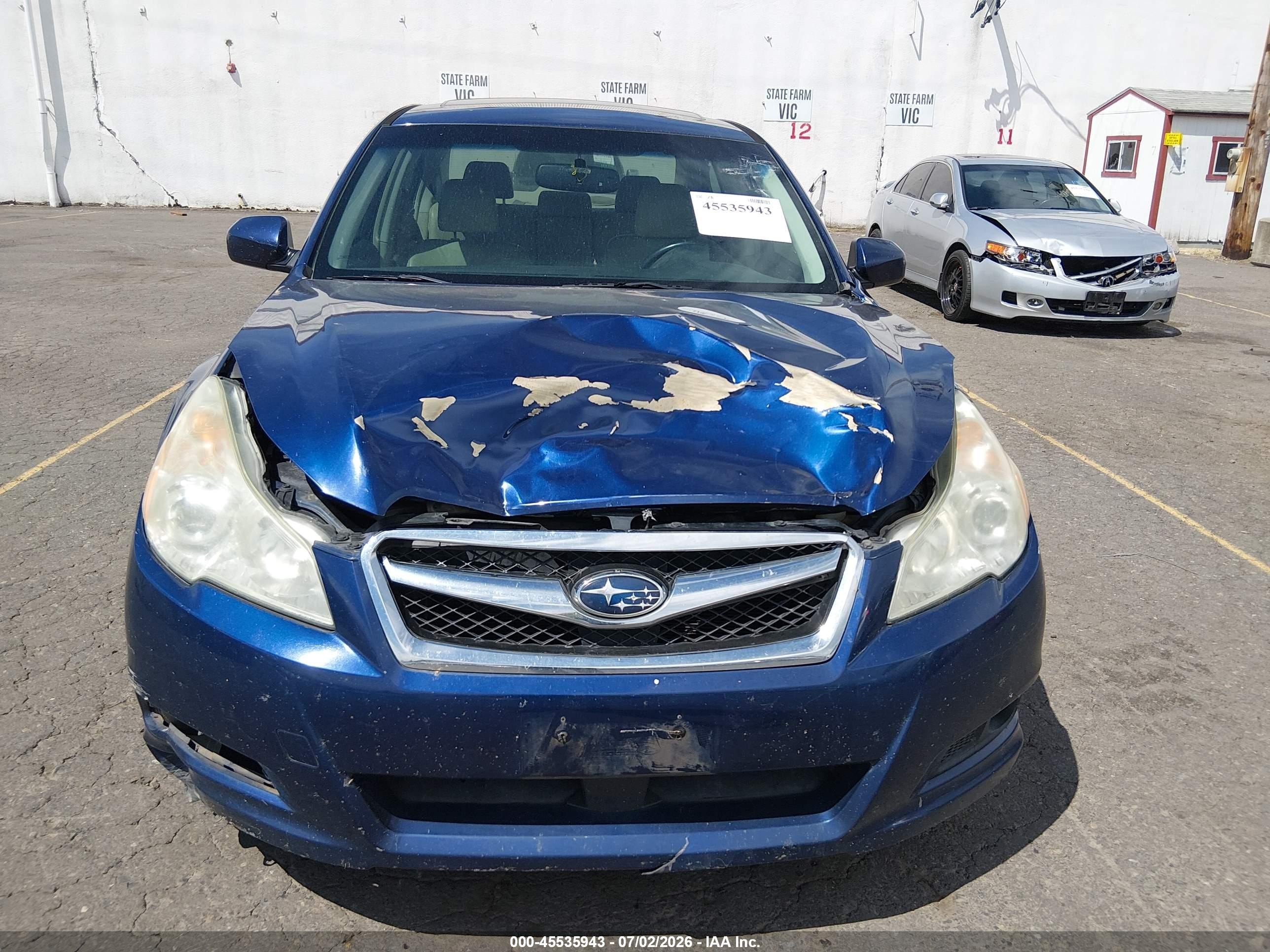 2011 Subaru Legacy 2.5i Limited Blue vin: 4S3BMBK65B3247381