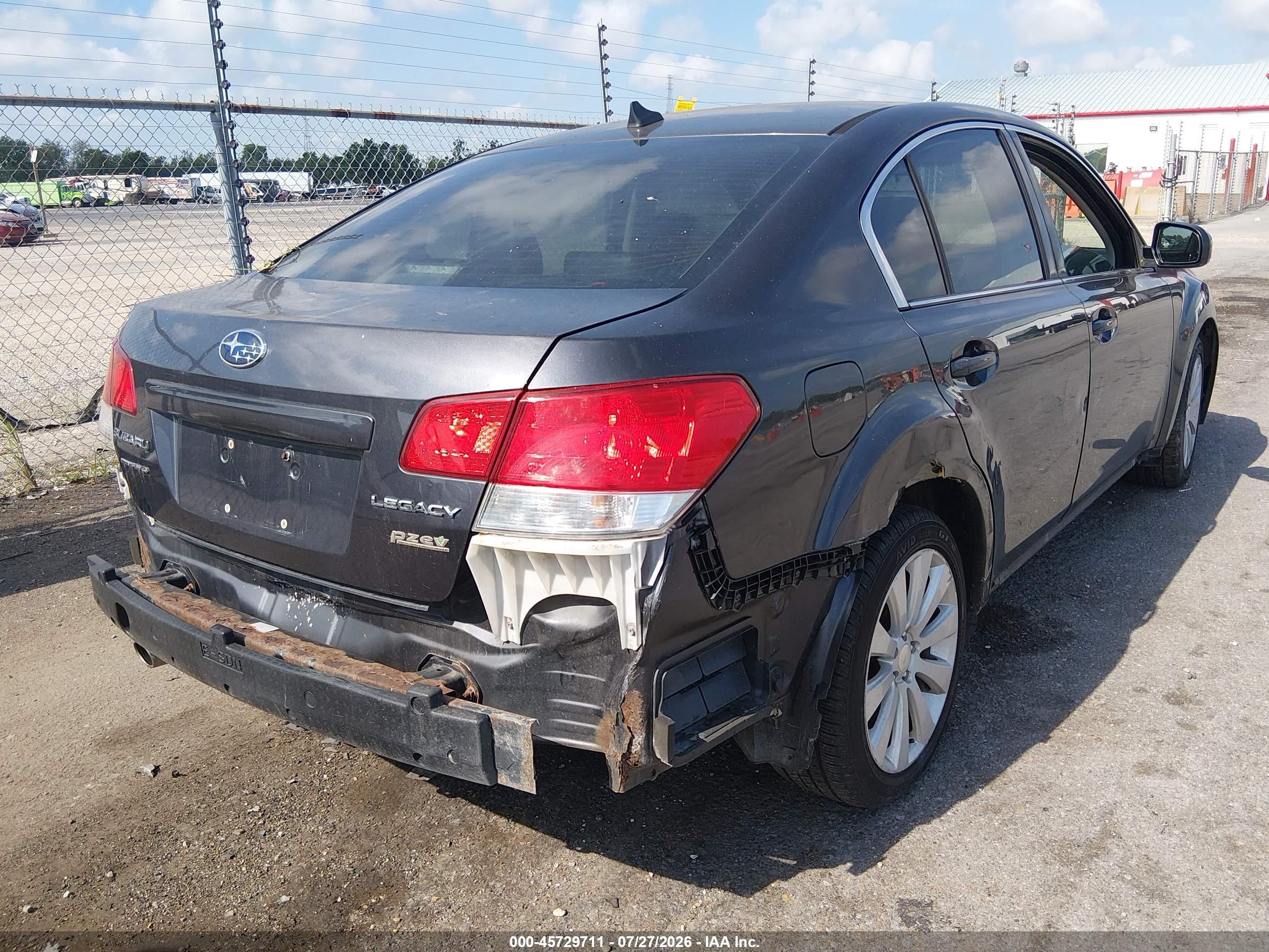 2011 Subaru Legacy 2.5i Limited Gray vin: 4S3BMBK65B3252600