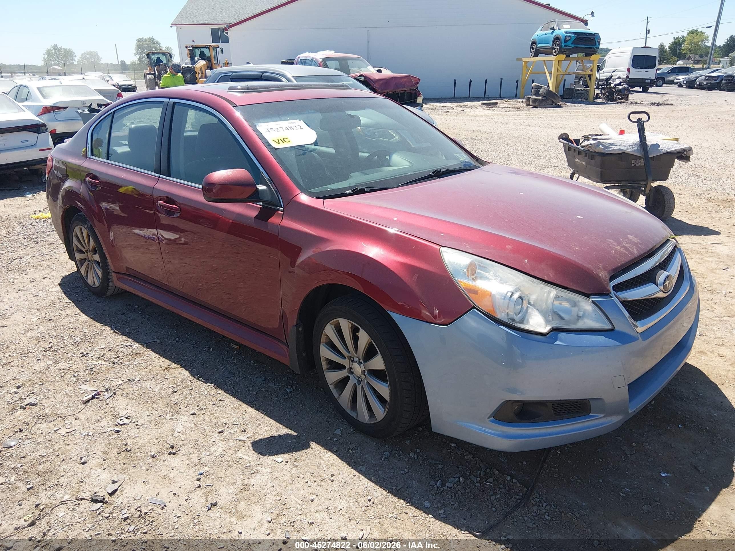 2010 Subaru Legacy 2.5i Limited Red vin: 4S3BMBK67A3223534