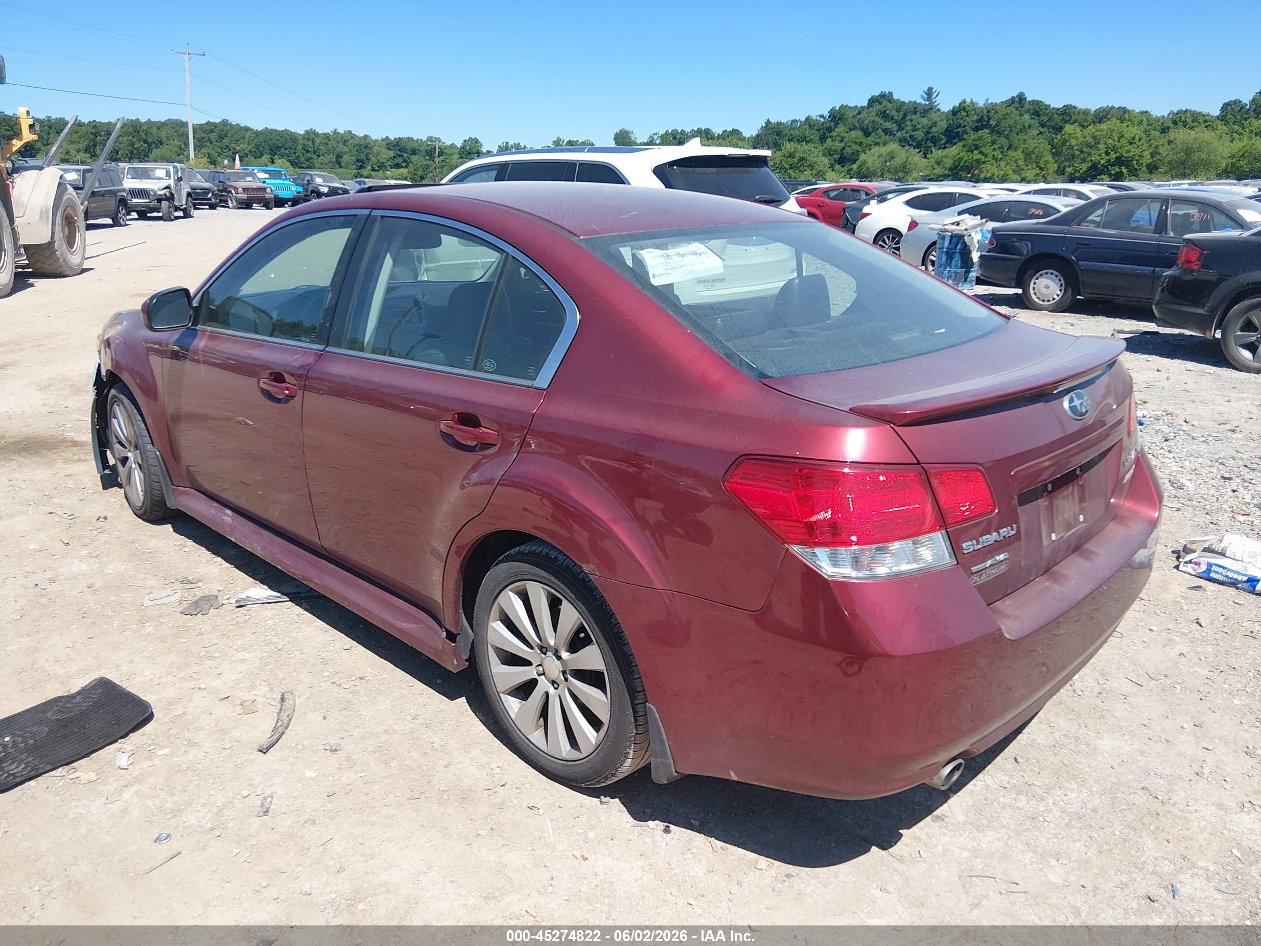 2010 Subaru Legacy 2.5i Limited Red vin: 4S3BMBK67A3223534