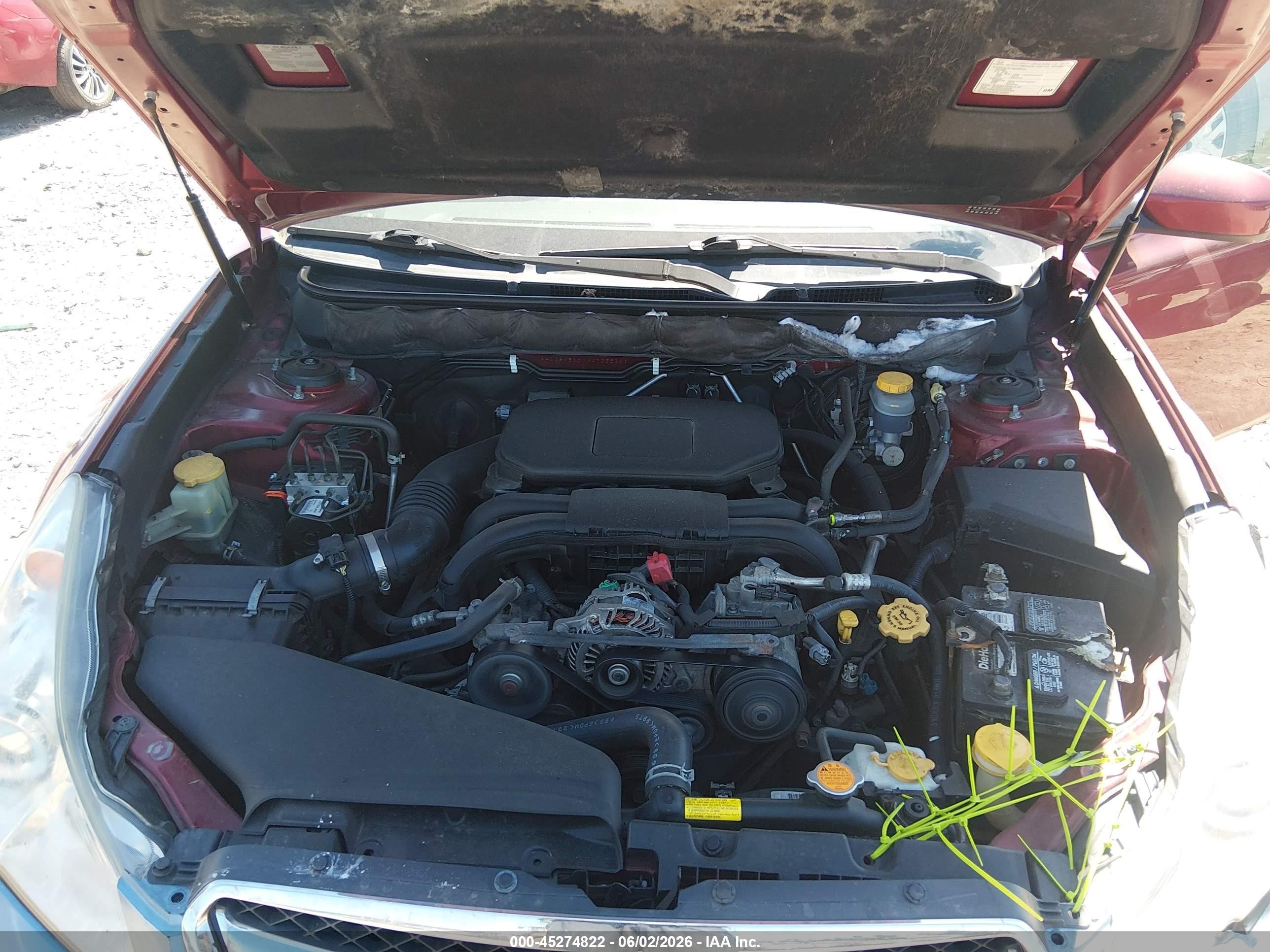 2010 Subaru Legacy 2.5i Limited Red vin: 4S3BMBK67A3223534