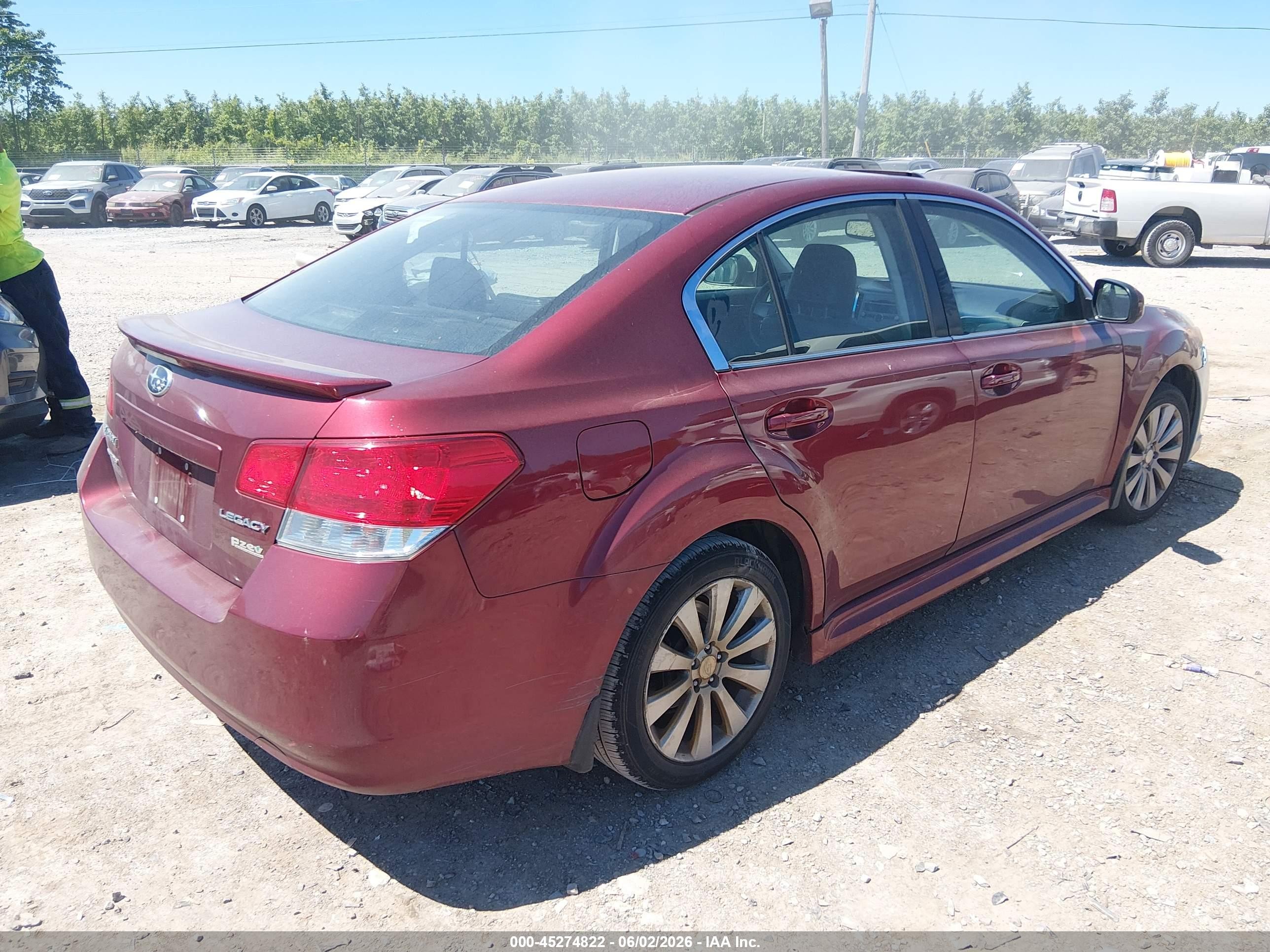 2010 Subaru Legacy 2.5i Limited Red vin: 4S3BMBK67A3223534