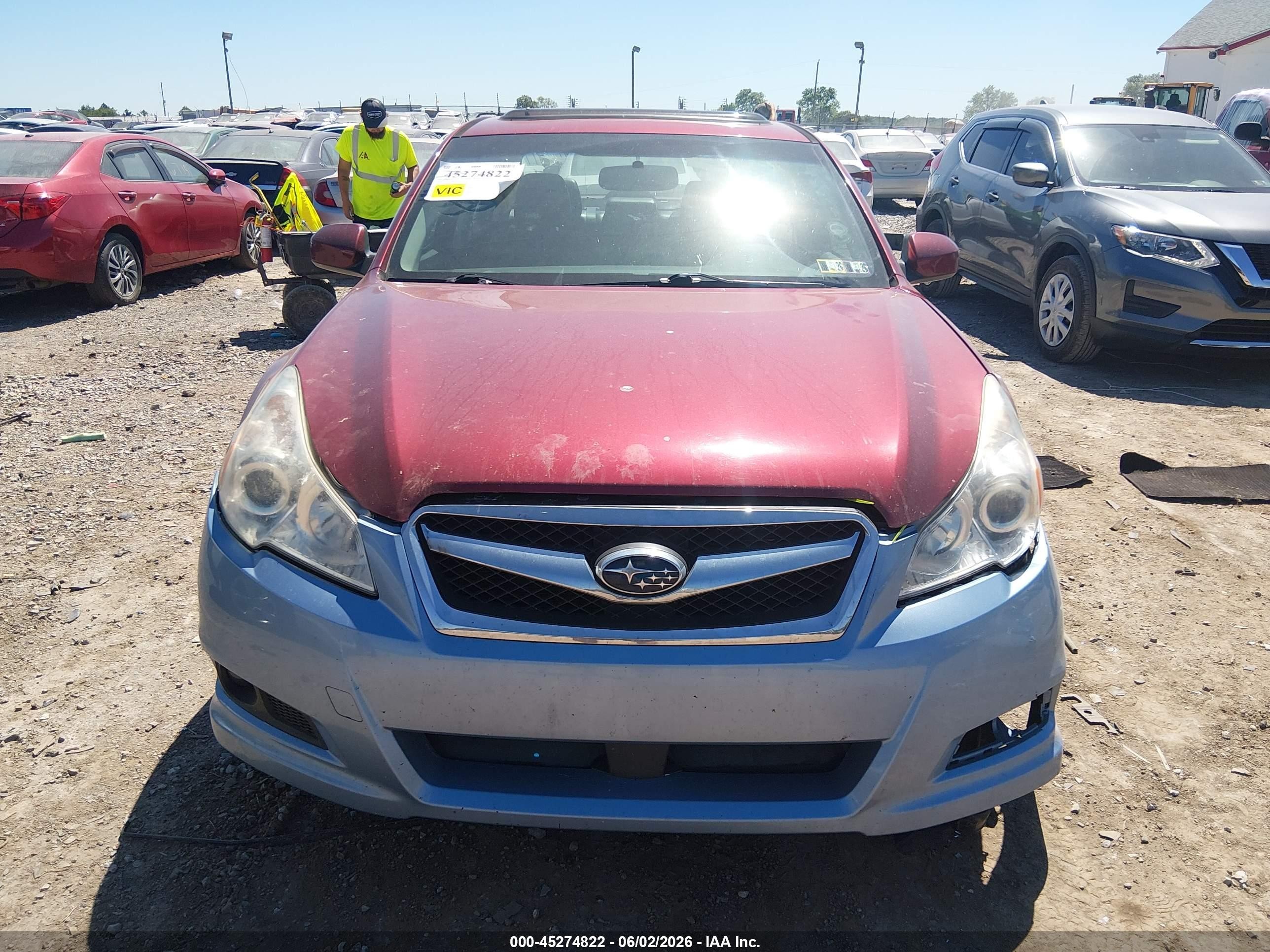 2010 Subaru Legacy 2.5i Limited Red vin: 4S3BMBK67A3223534