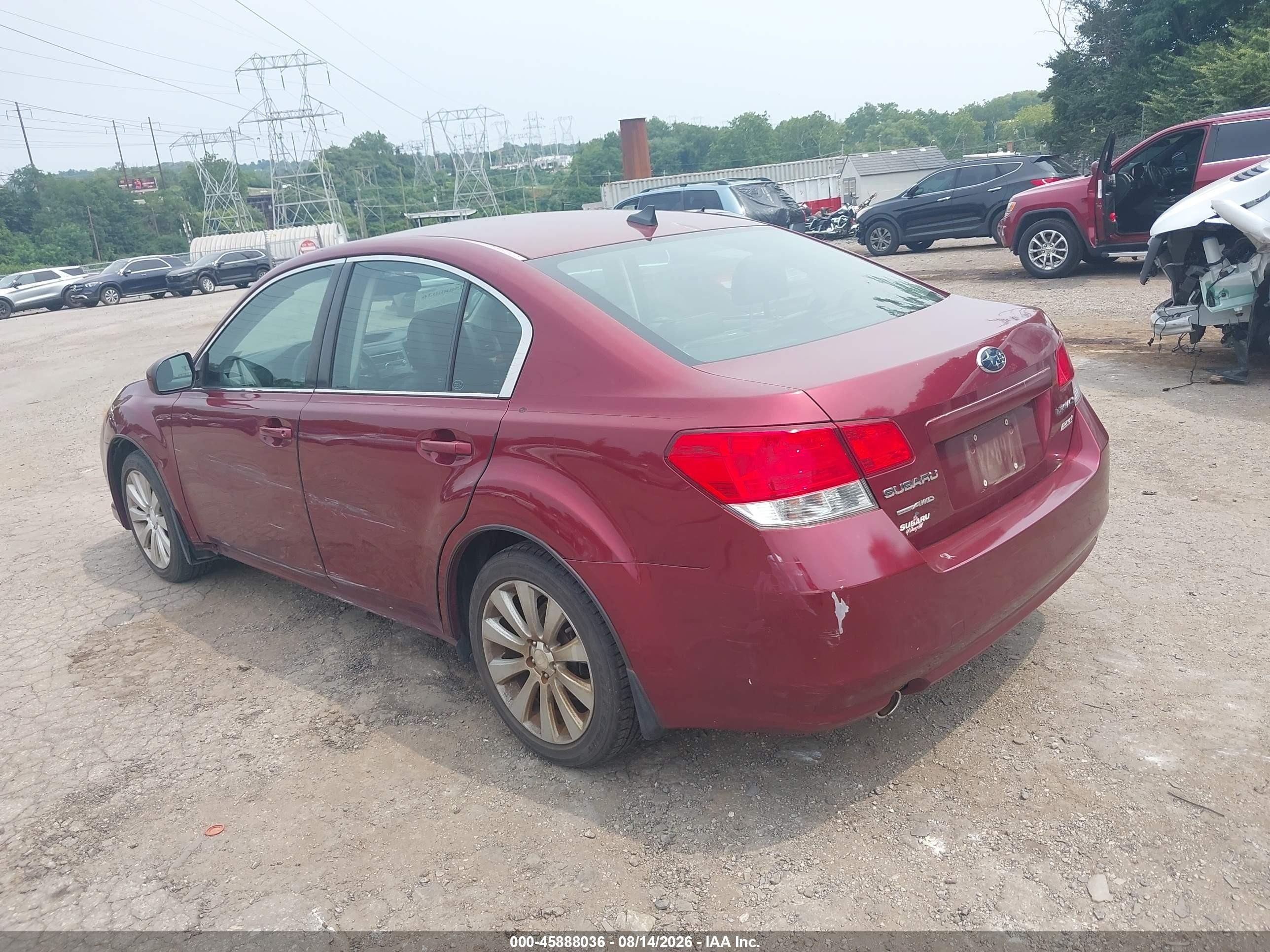 2011 Subaru Legacy 2.5i Limited Maroon vin: 4S3BMBK67B3233921