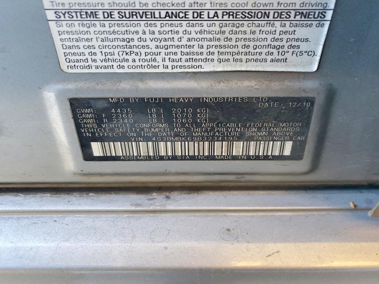 2011 Subaru Legacy 2.5i Limited Silver vin: 4S3BMBK69B3234195