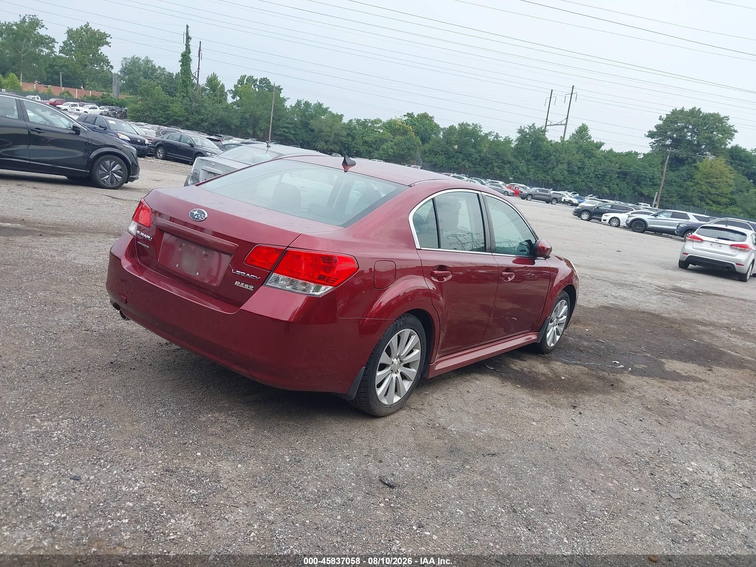 2011 Subaru Legacy 2.5i Limited Red vin: 4S3BMBK6XB3226087