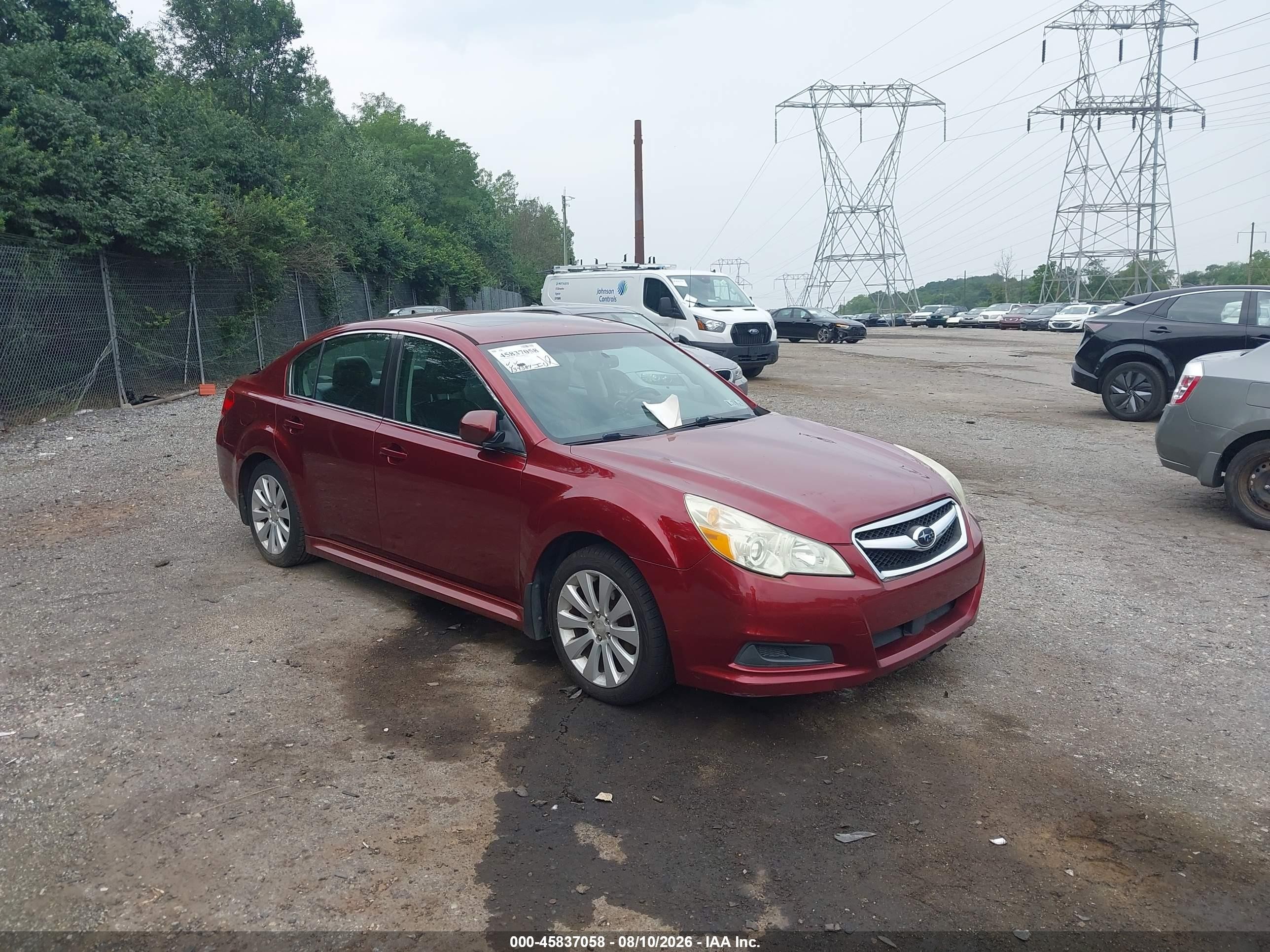 2011 Subaru Legacy 2.5i Limited Красный vin: 4S3BMBK6XB3226087