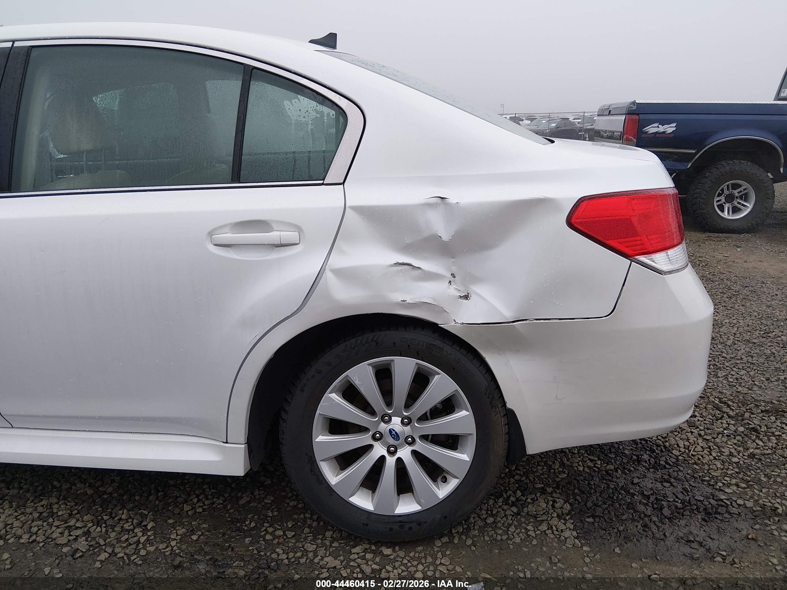 2012 Subaru Legacy 2.5i Limited White vin: 4S3BMBK6XC3007390