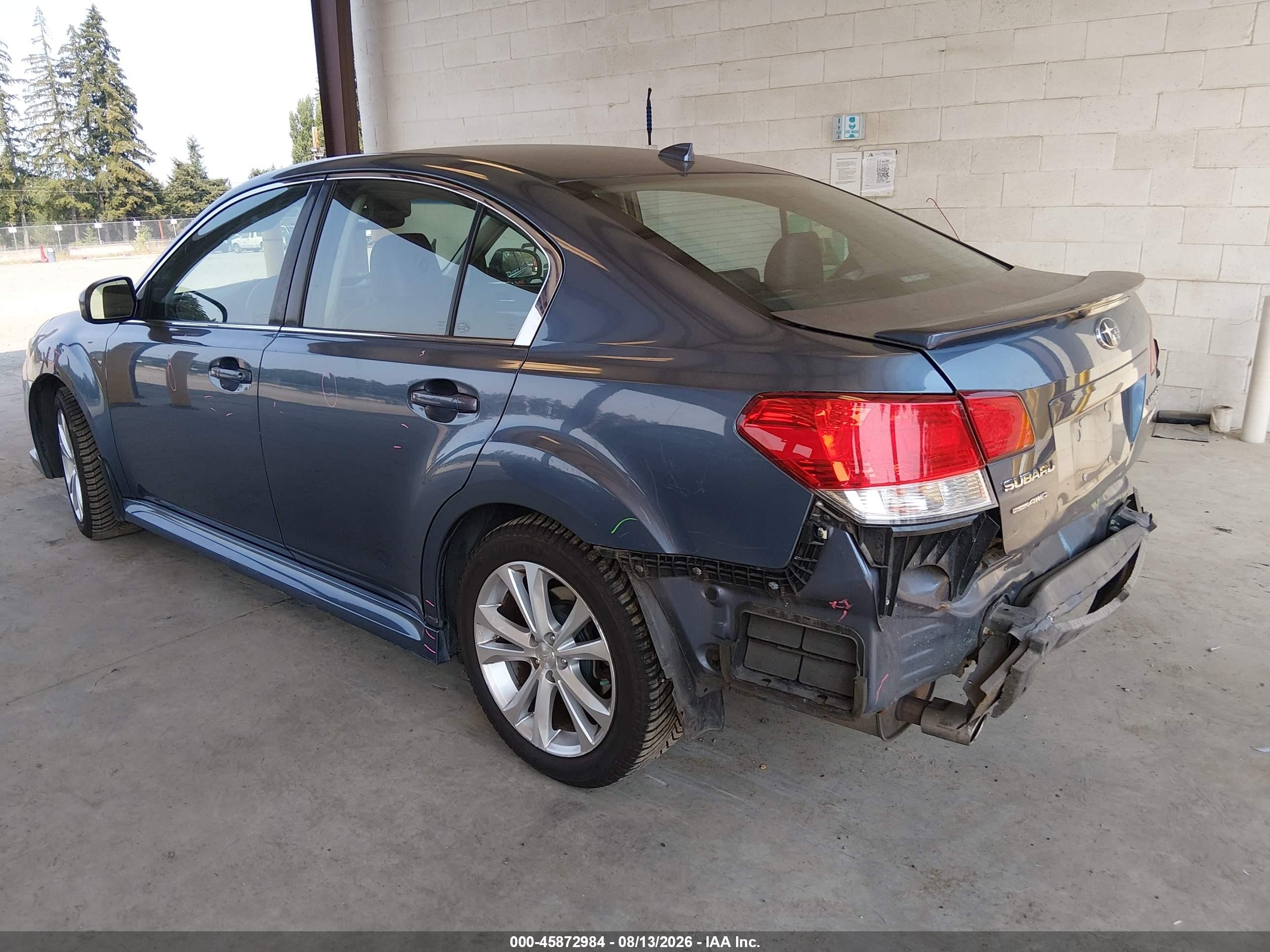 2013 Subaru Legacy 2.5i Limited Синий vin: 4S3BMBK6XD3036597