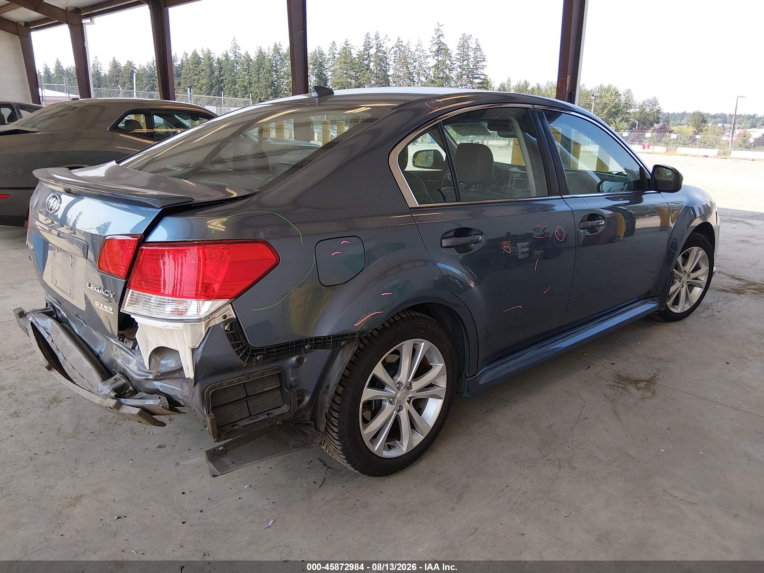 2013 Subaru Legacy 2.5i Limited Синий vin: 4S3BMBK6XD3036597