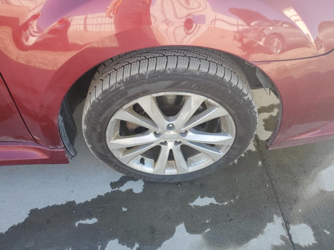 2014 Subaru Legacy 2.5i Limited Burgundy vin: 4S3BMBL64E3023862 Damage: Right Front Wheel, Curb Rash, > 12 Inches