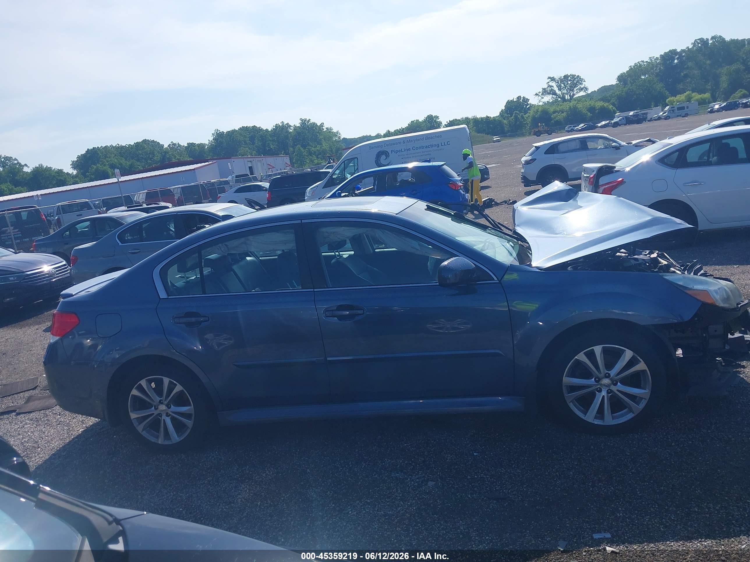 2013 Subaru Legacy 2.5i Limited Blue vin: 4S3BMBL69D3014153