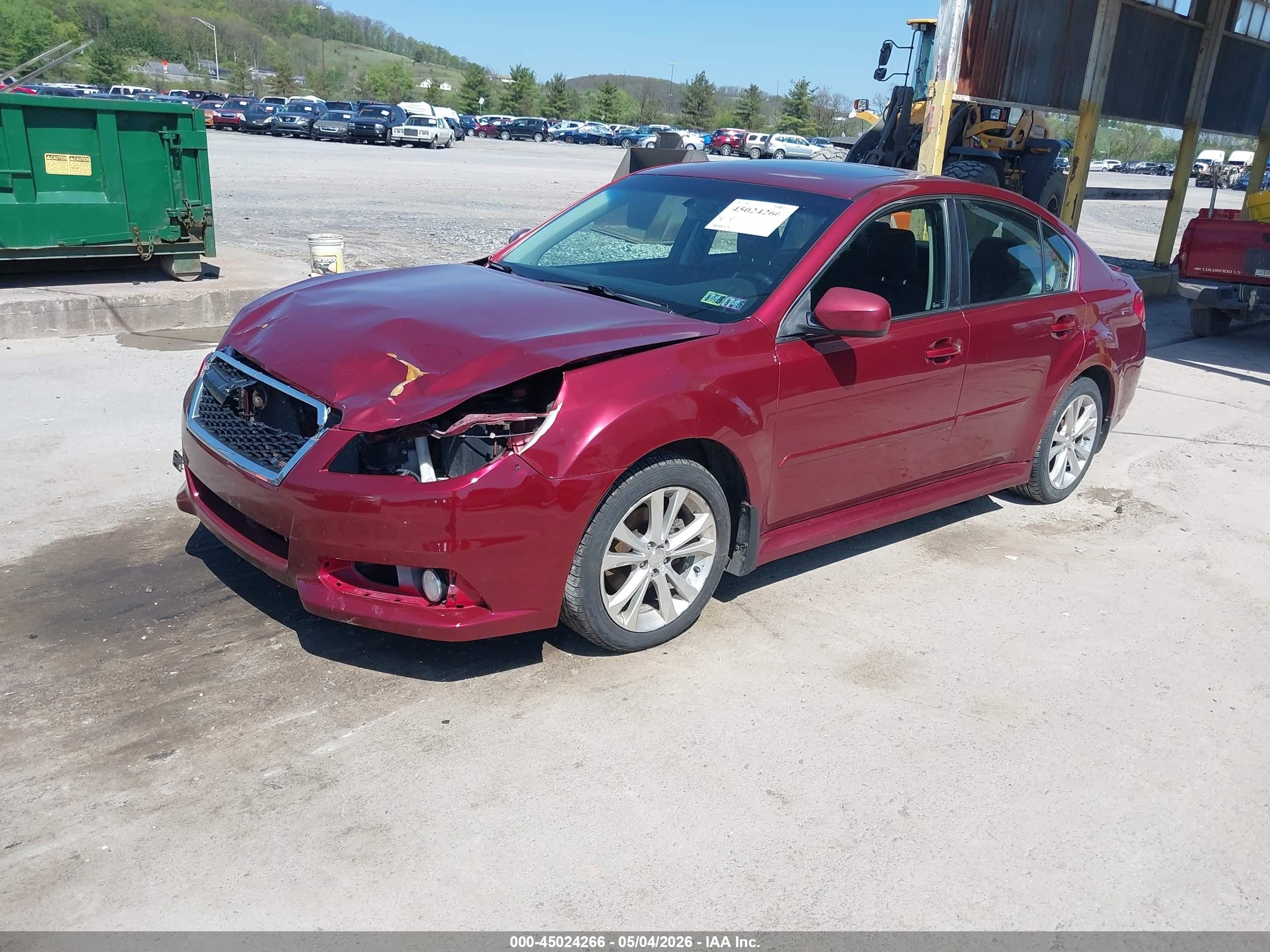 2014 Subaru Legacy 2.5i Limited Red vin: 4S3BMBL6XE3002966